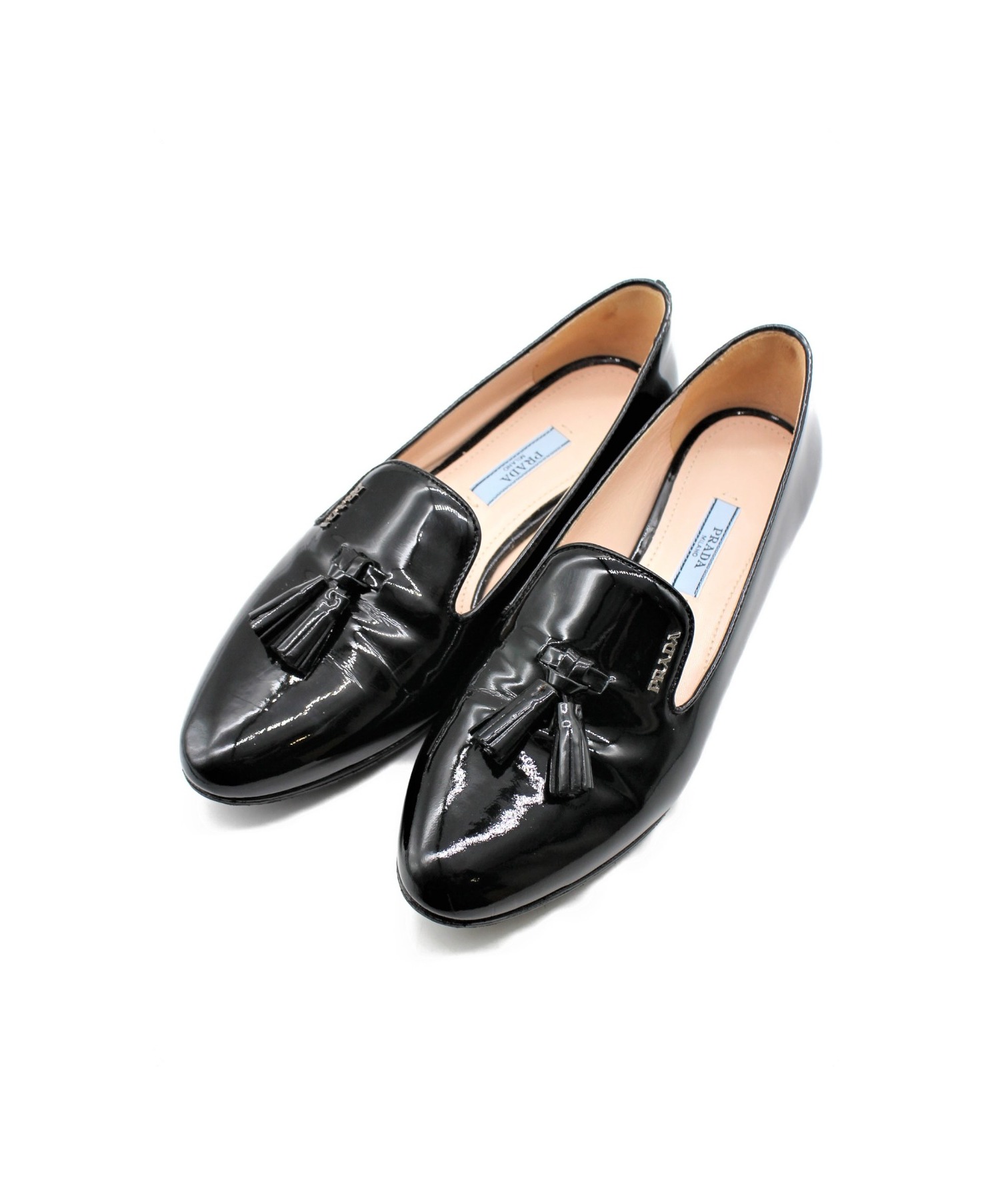 中古・古着通販】PRADA (プラダ) エナメルオペラシューズ ブラック 