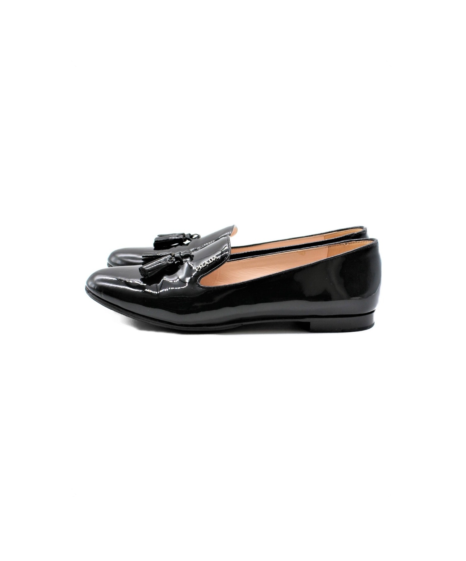 中古・古着通販】PRADA (プラダ) エナメルオペラシューズ ブラック 