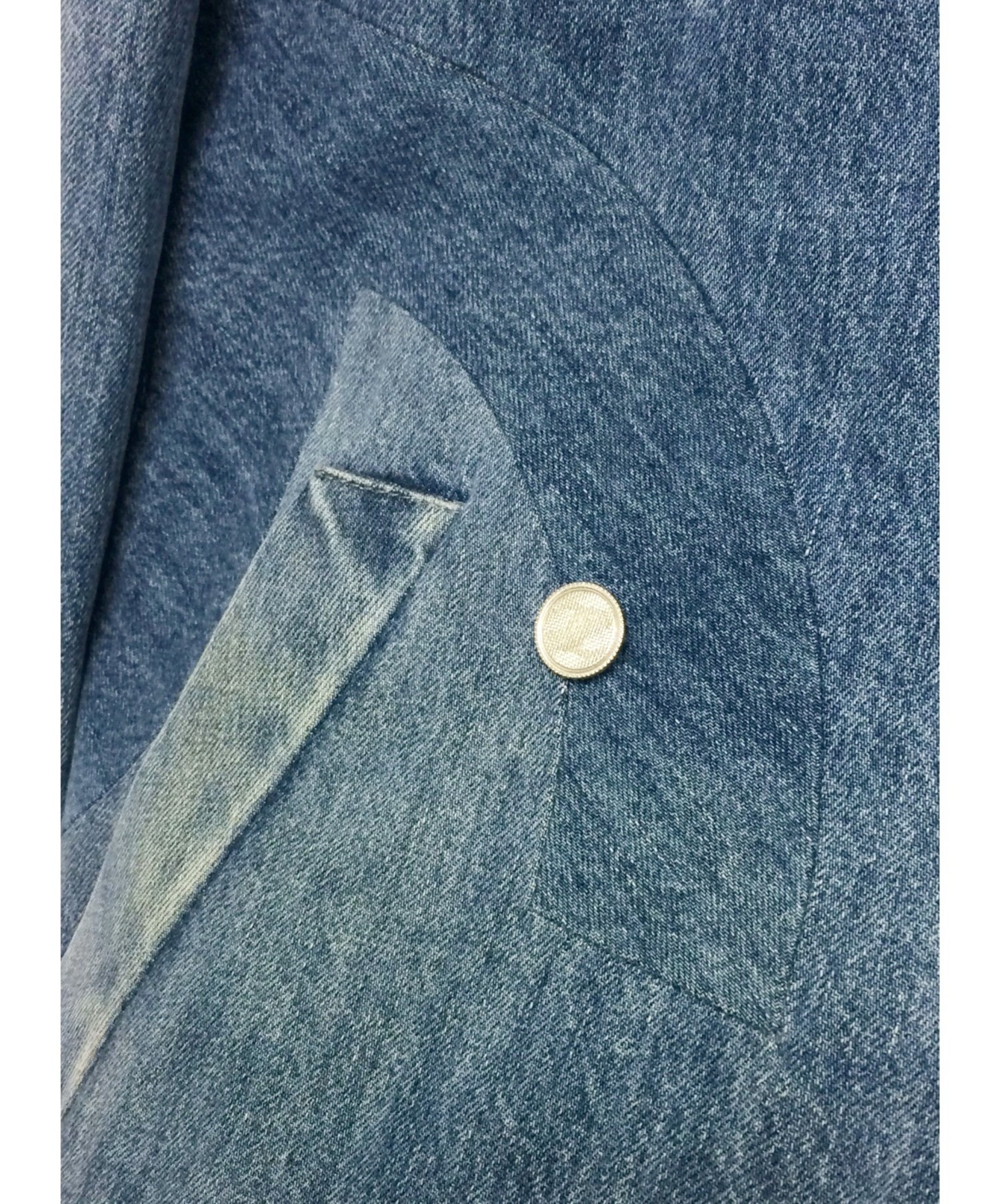 中古・古着通販】CHANEL (シャネル) デニムノーカラージャケット