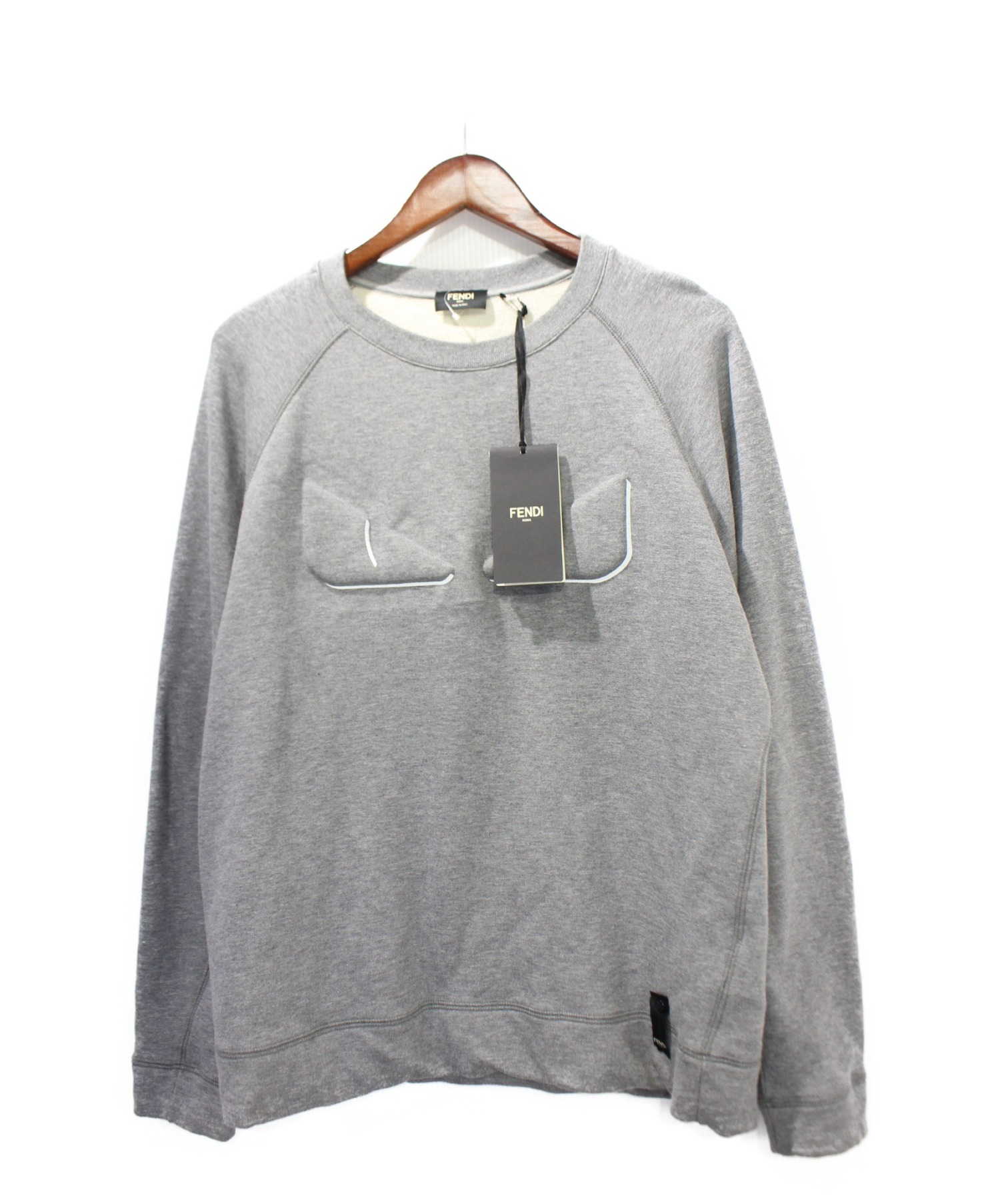 中古・古着通販】FENDI (フェンディ) モンスタークルーネック グレー 