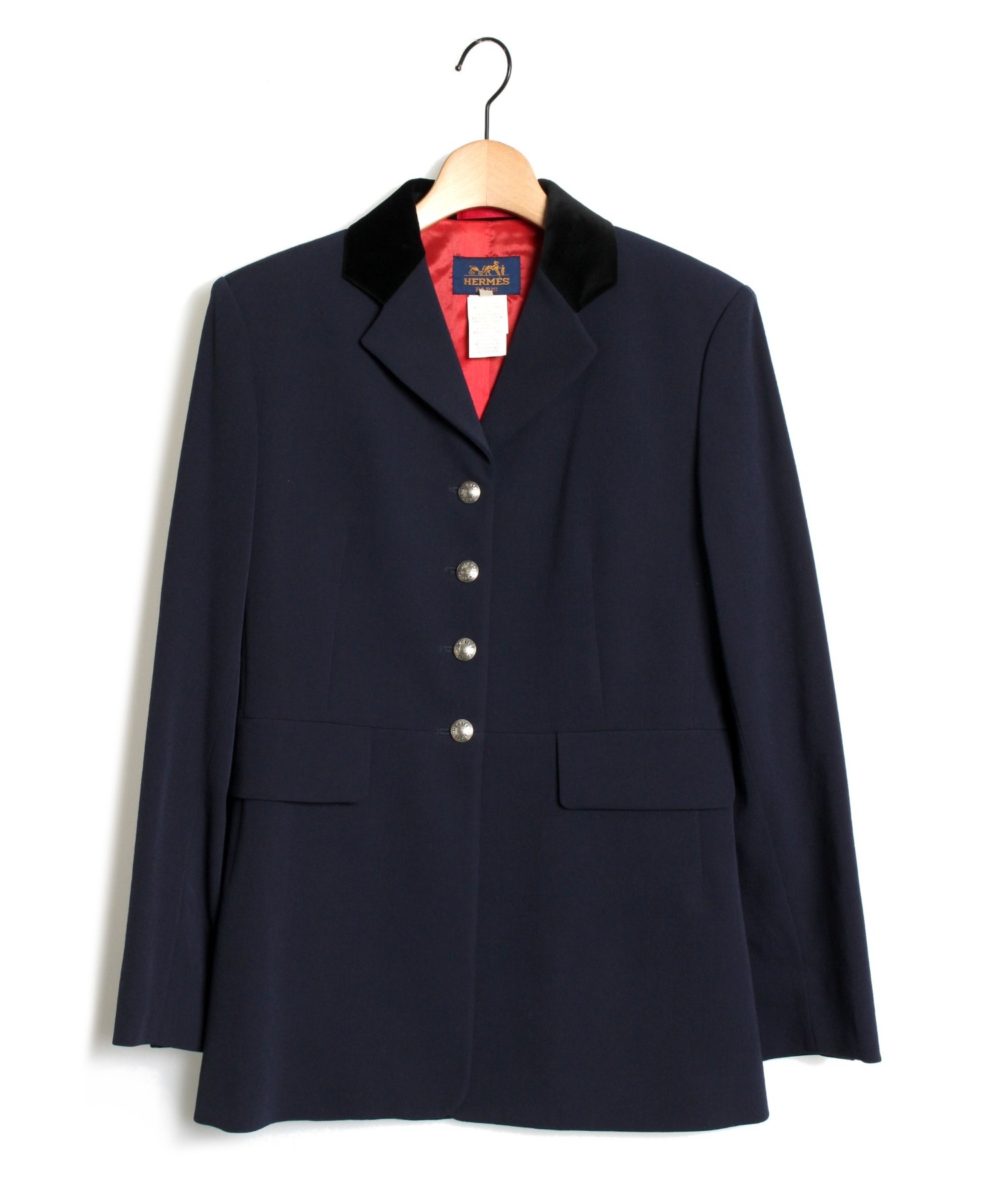 ネイビー（紺）系 HERMES(エルメス) テーラードジャケット(メンズ