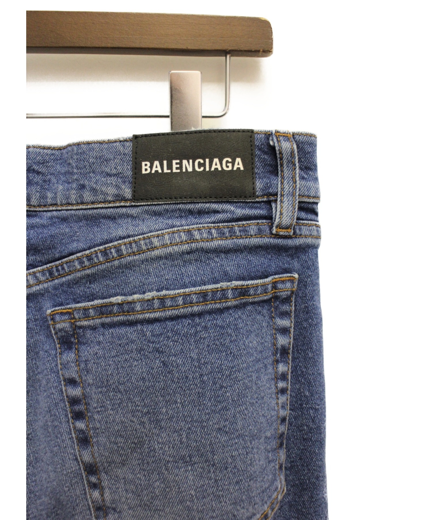 中古・古着通販】BALENCIAGA (バレンシアガ) ダメージ加工デニムパンツ