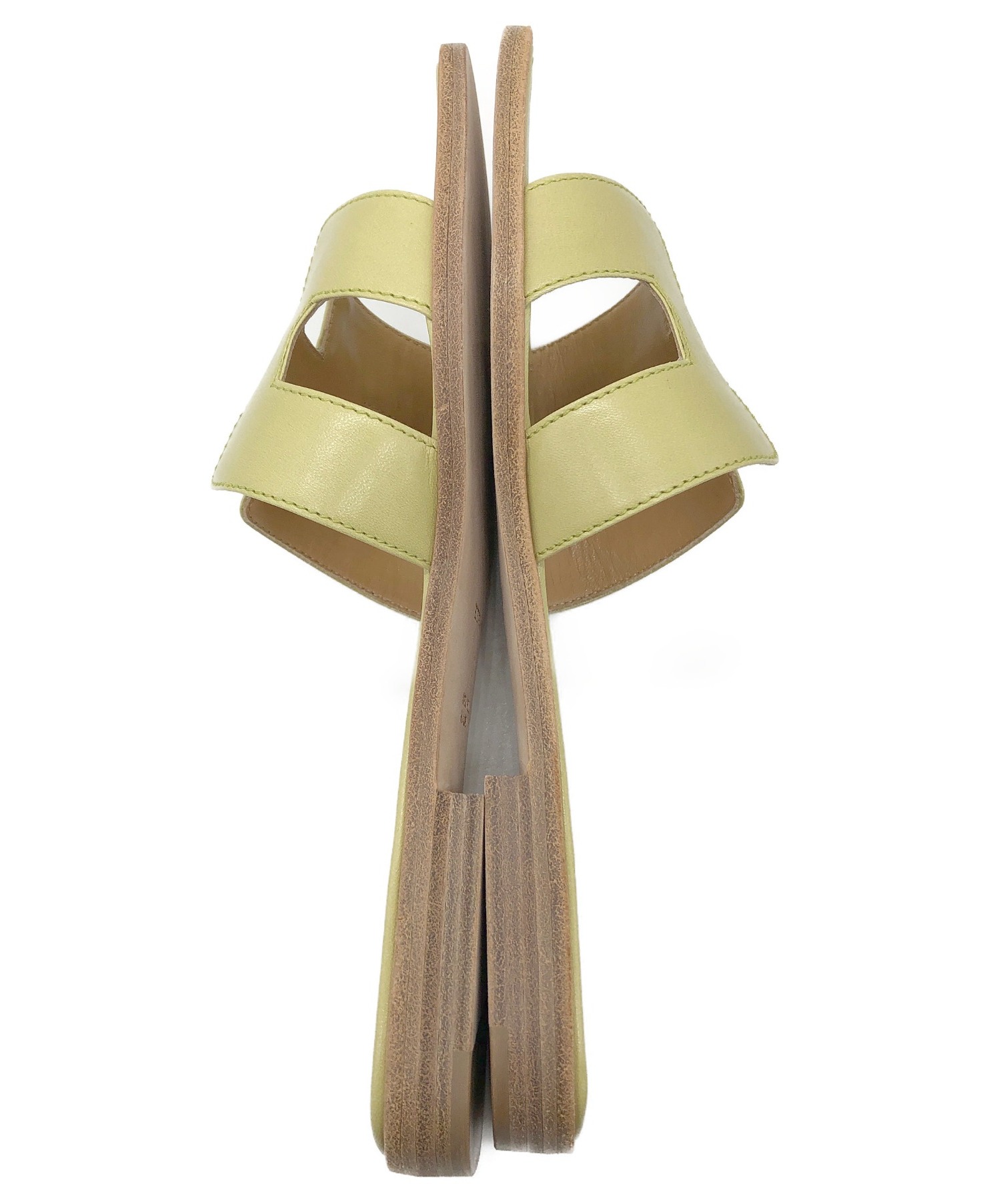 中古・古着通販】HERMES (エルメス) Hサンダル ピスタチオグリーン