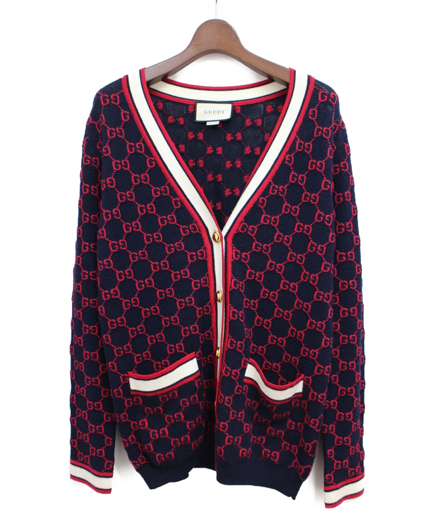 中古・古着通販】GUCCI (グッチ) 19SS ジャガードカーディガン