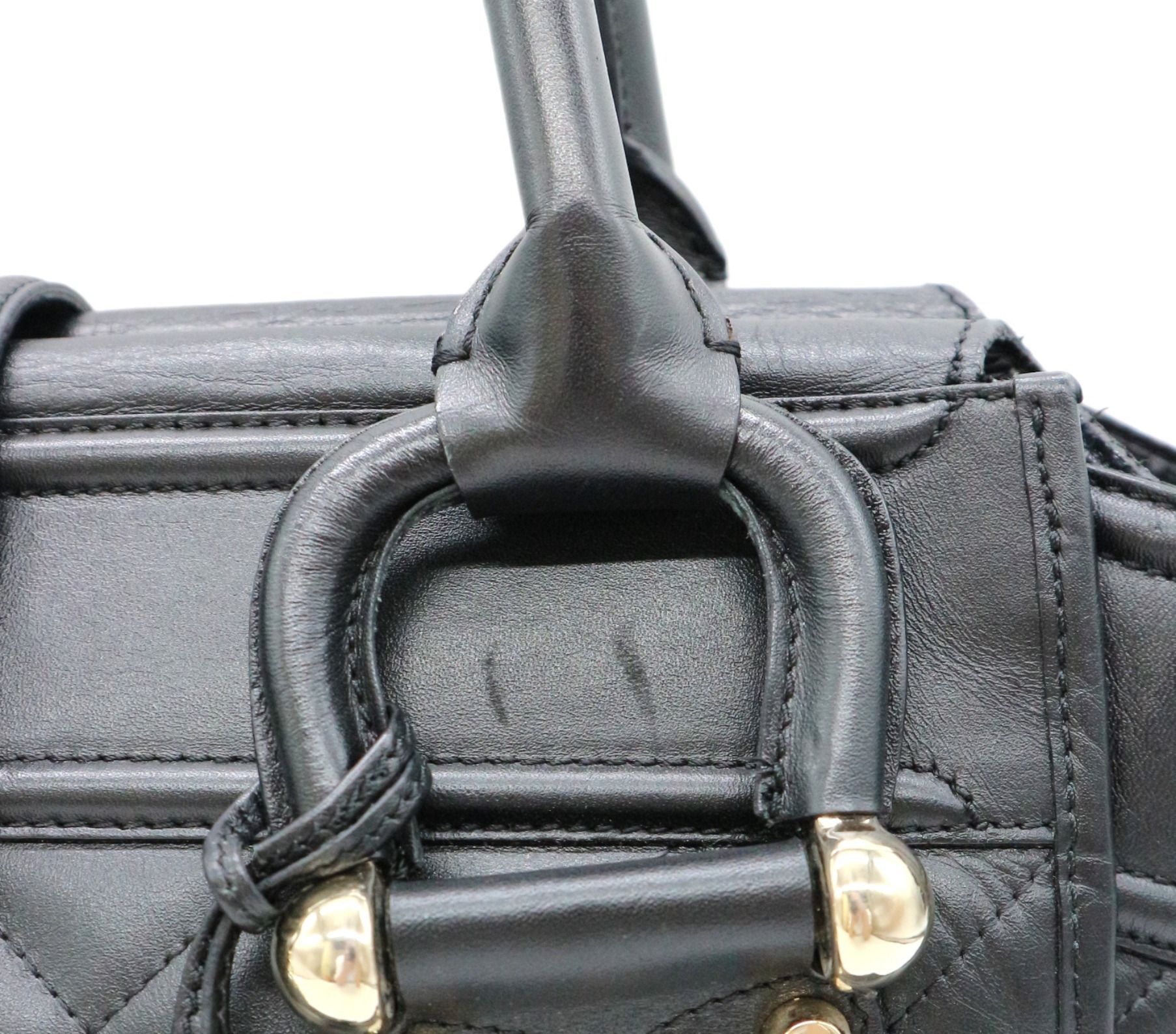 中古・古着通販】BURBERRY (バーバリー) キルティングレザーバッグ