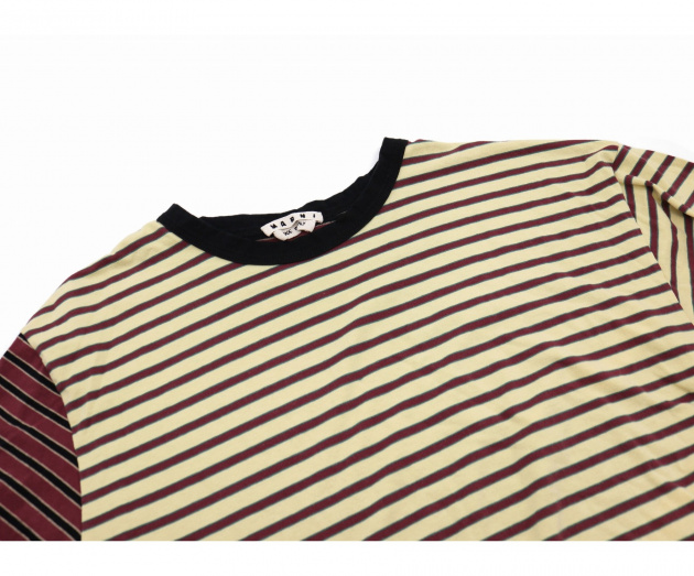 中古・古着通販】MARNI (マルニ) 切替ボーダーTシャツ イエロー