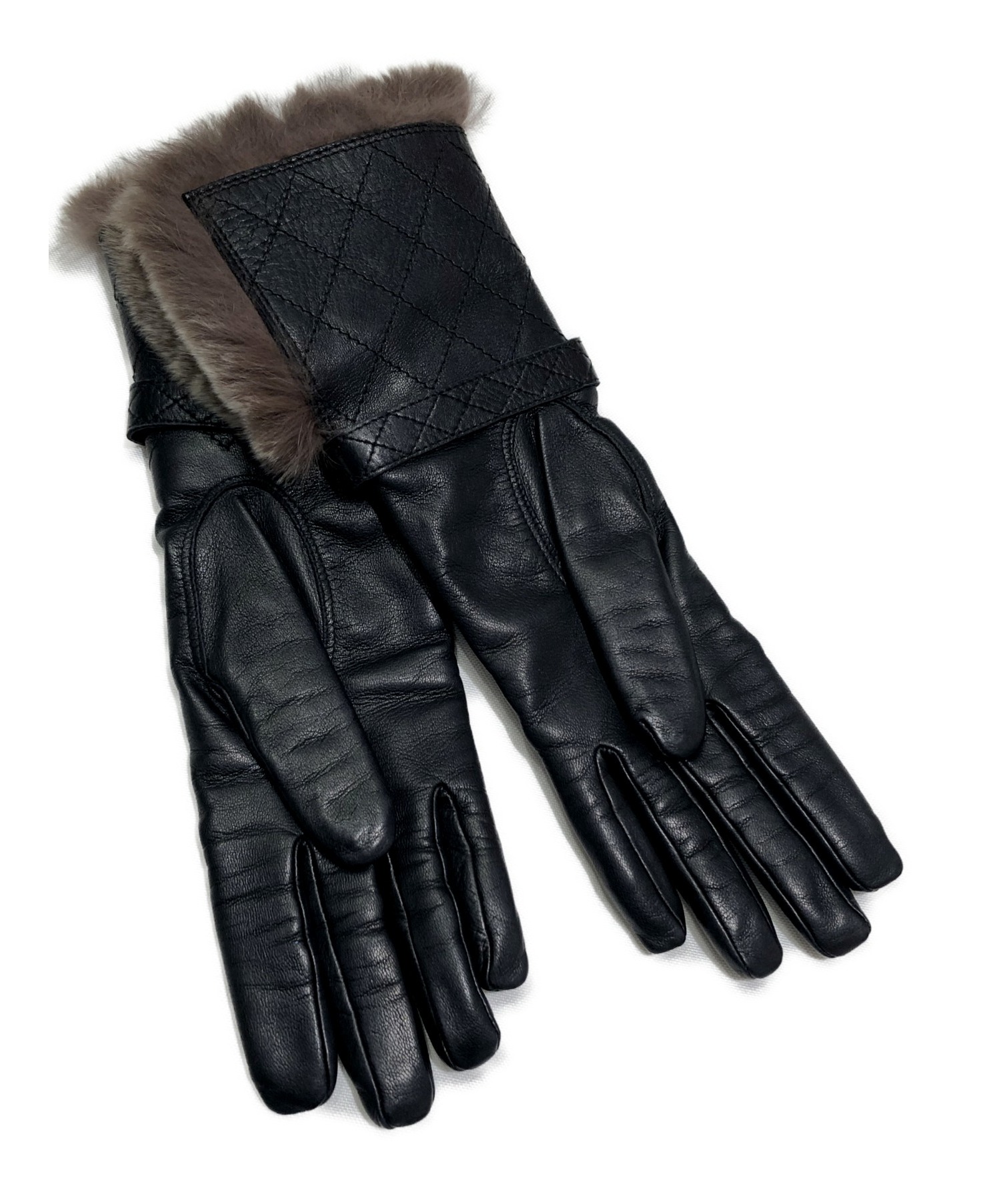 中古・古着通販】CHANEL (シャネル) レッキスファーレザーグローブ