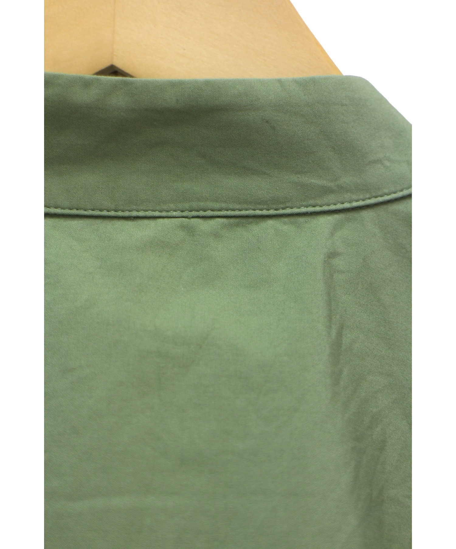 ジルサンダー ライトグリーン バンドカラーシャツ