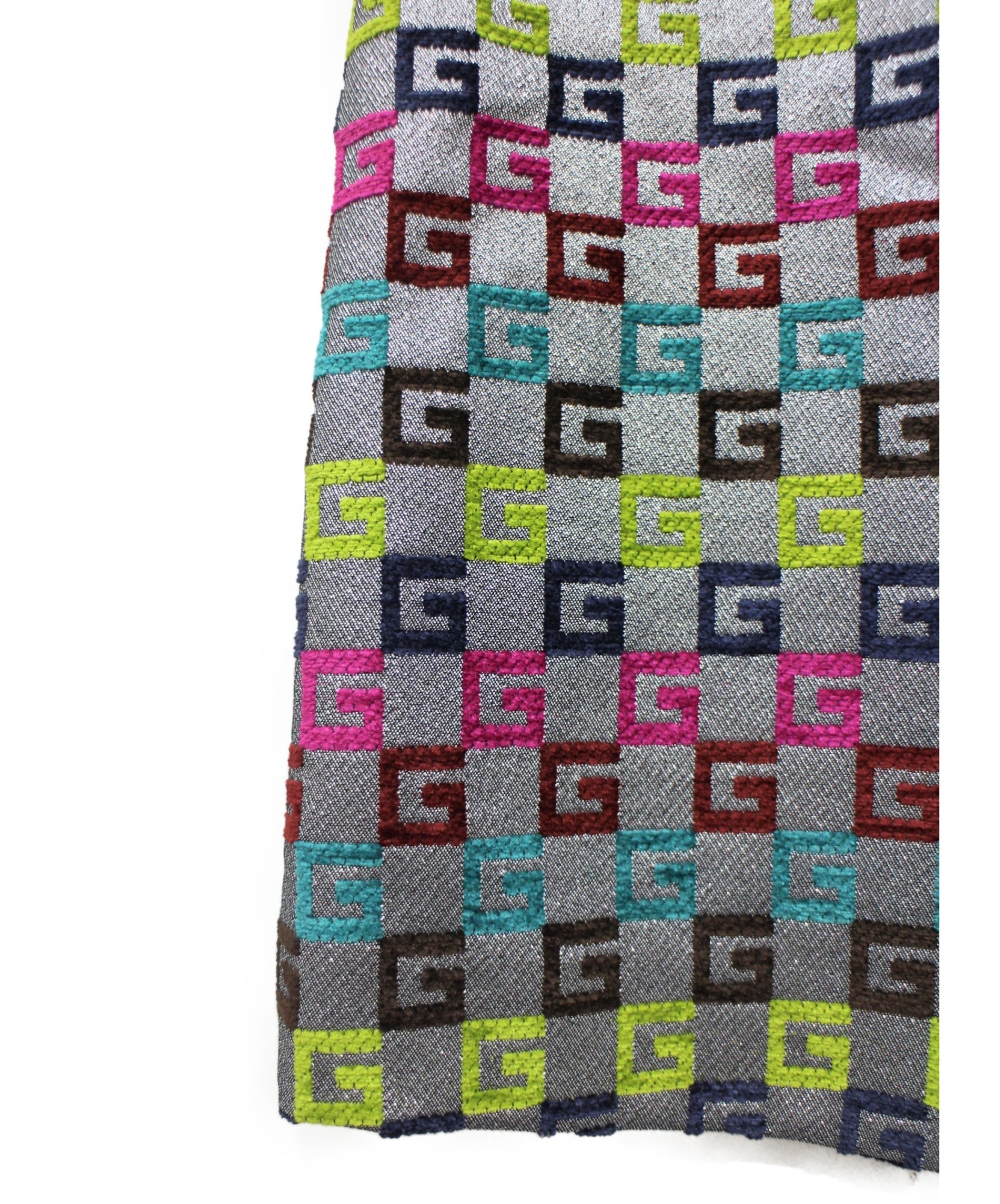 中古・古着通販】GUCCI (グッチ) Gシグネチャースカート シルバー