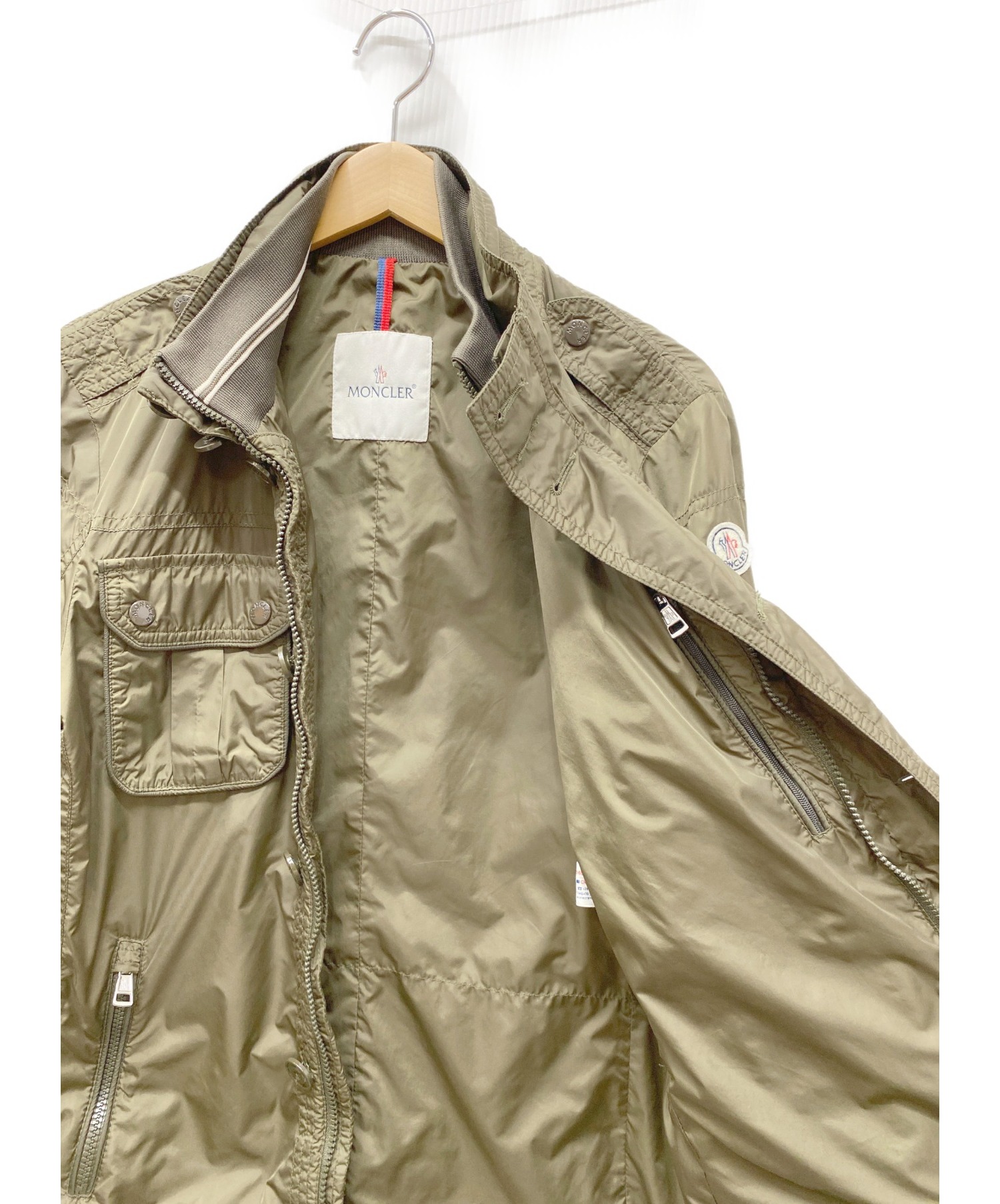 中古・古着通販】MONCLER (モンクレール) ナイロンジャケット カーキ