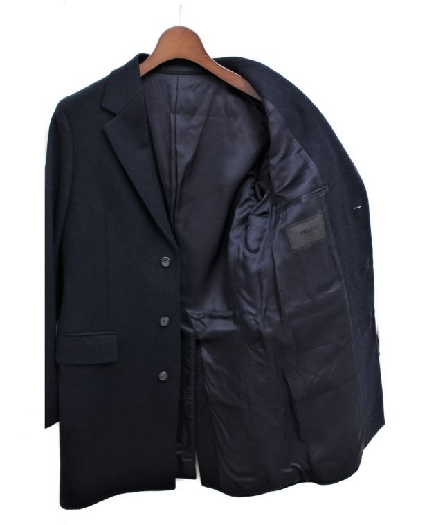 中古・古着通販】PRADA (プラダ) チェスターコート ネイビー サイズ