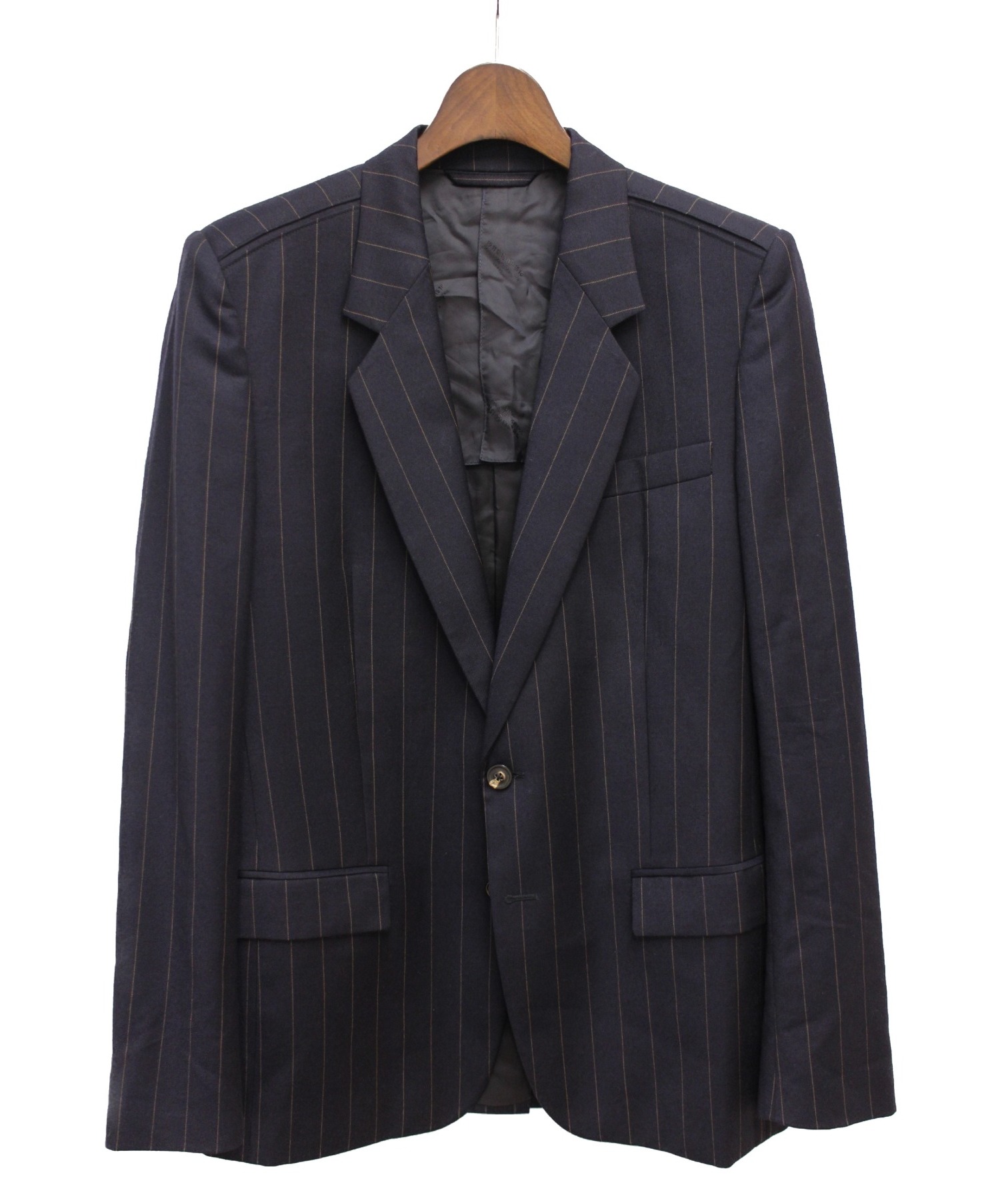 Maison Margiela ブラックストライプ テーラードジャケット 中古・古着通販】Maison Margiela (メゾンマルジェラ) ストライプ