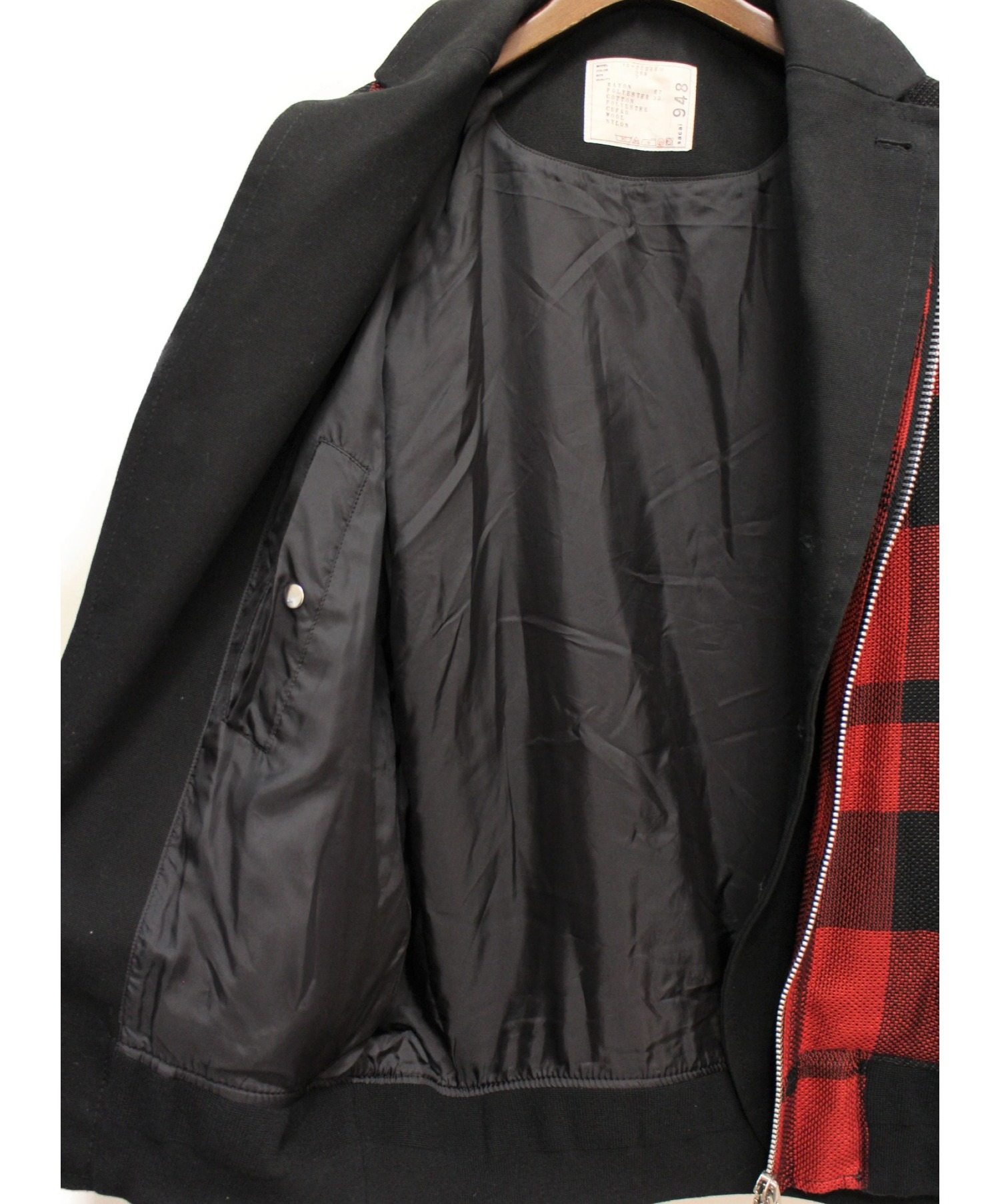 中古・古着通販】sacai (サカイ) テーラードジャケットドッキング