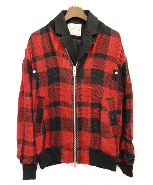 【値下げ】sacai テーラード型ドッキングMA-1 ブルゾン　ジャケット sacai テーラード型ドッキングMA-1 ブルゾンジャケット