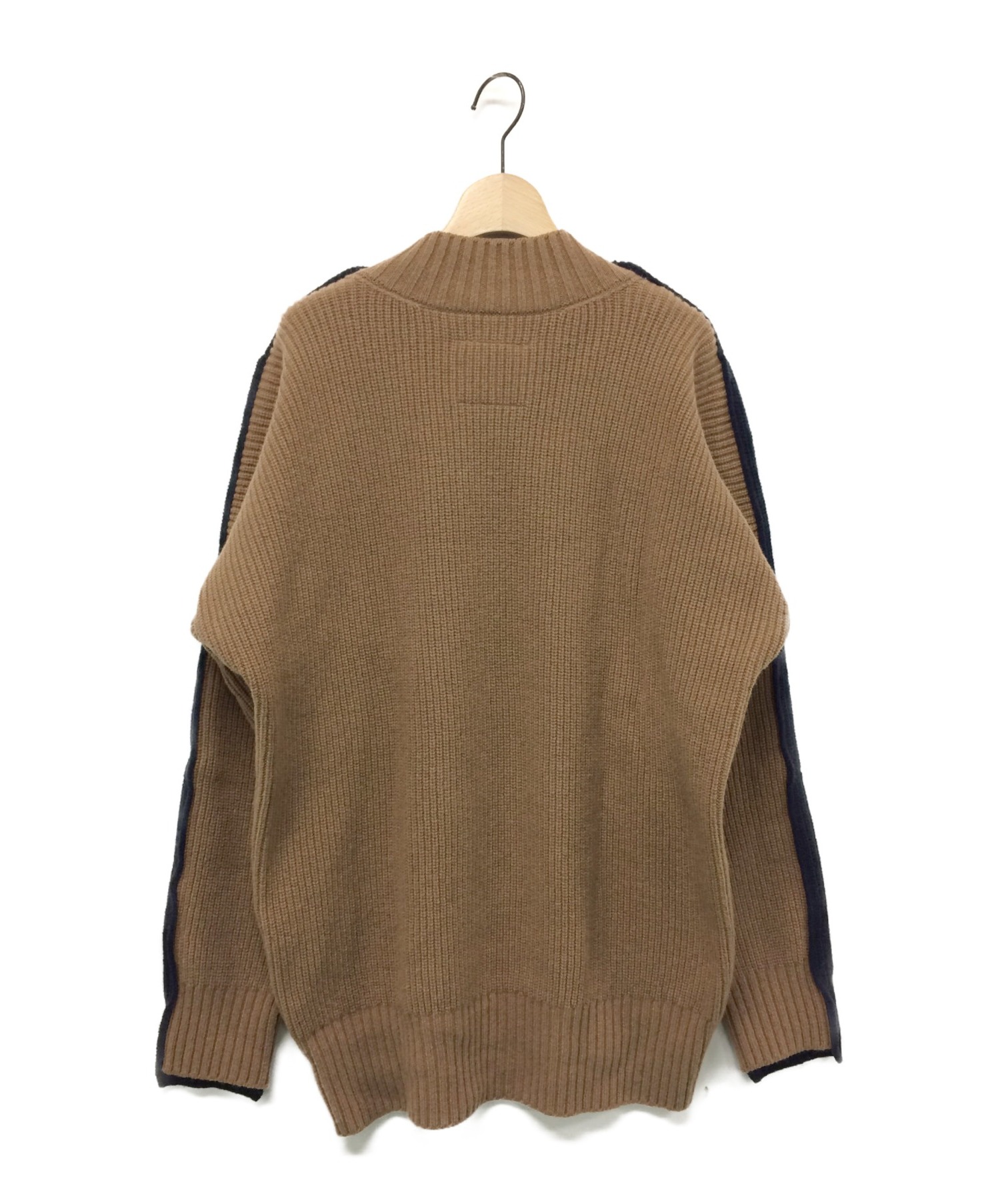 中古・古着通販】sacai (サカイ) バイカラーニット ネイビー