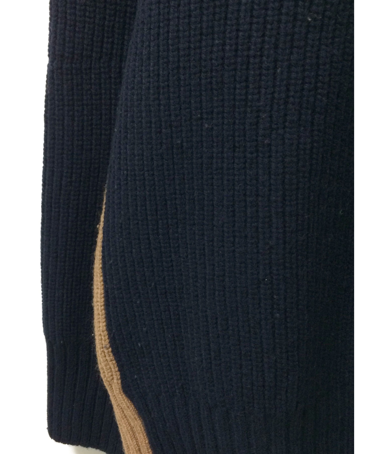 sacai サカイ コットンチノニットブルゾン ベージュ ネイビー 茶 青 