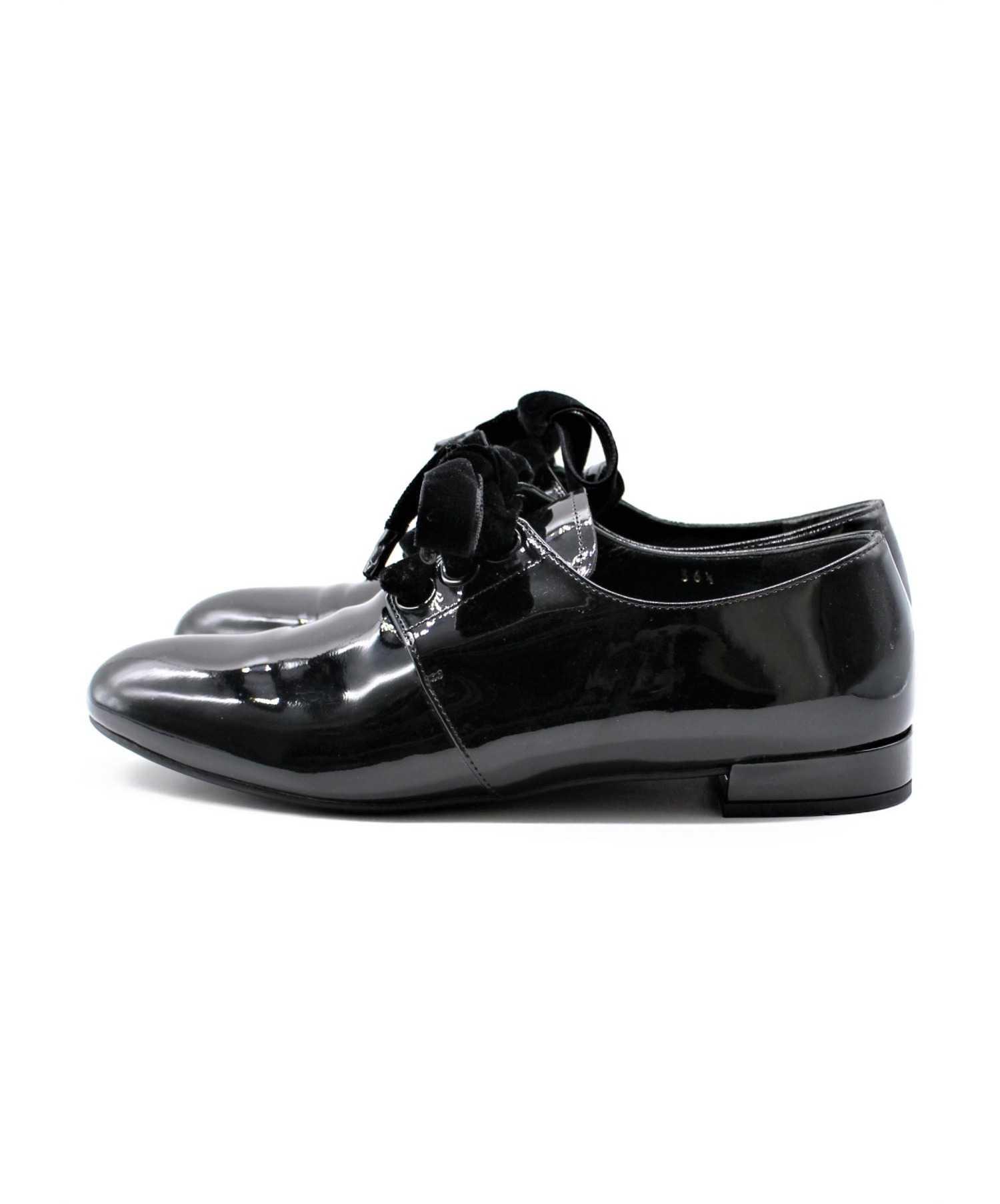 プラダ　オックスフォードシューズ 中古・古着通販】PRADA (プラダ) オックスフォードシューズ ブラック