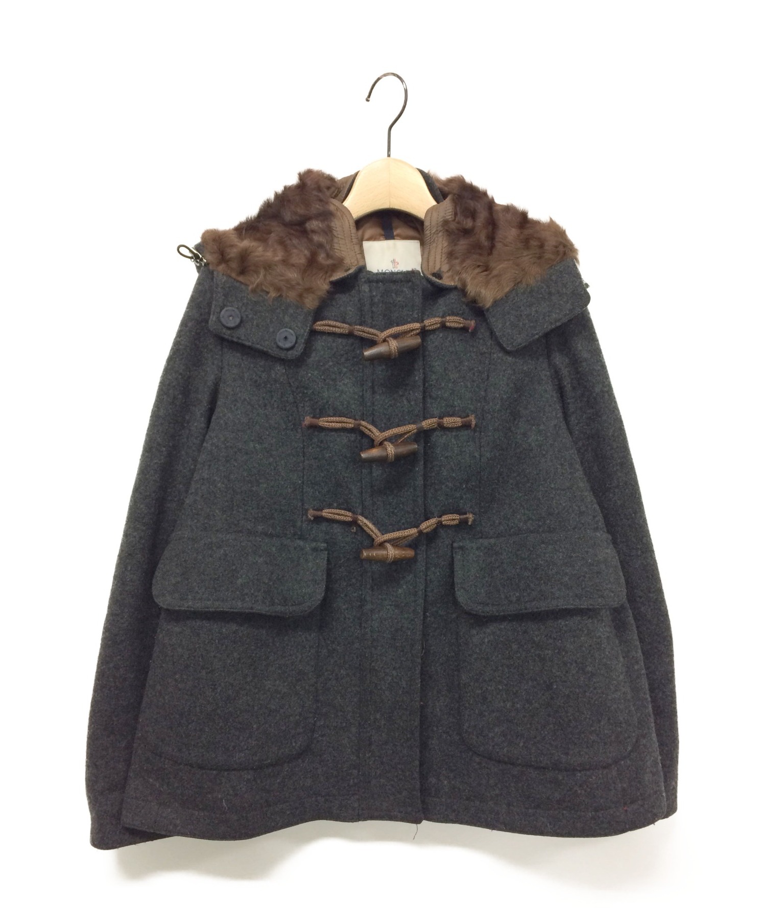 中古・古着通販】MONCLER (モンクレール) ダウンダッフルコート グレー 