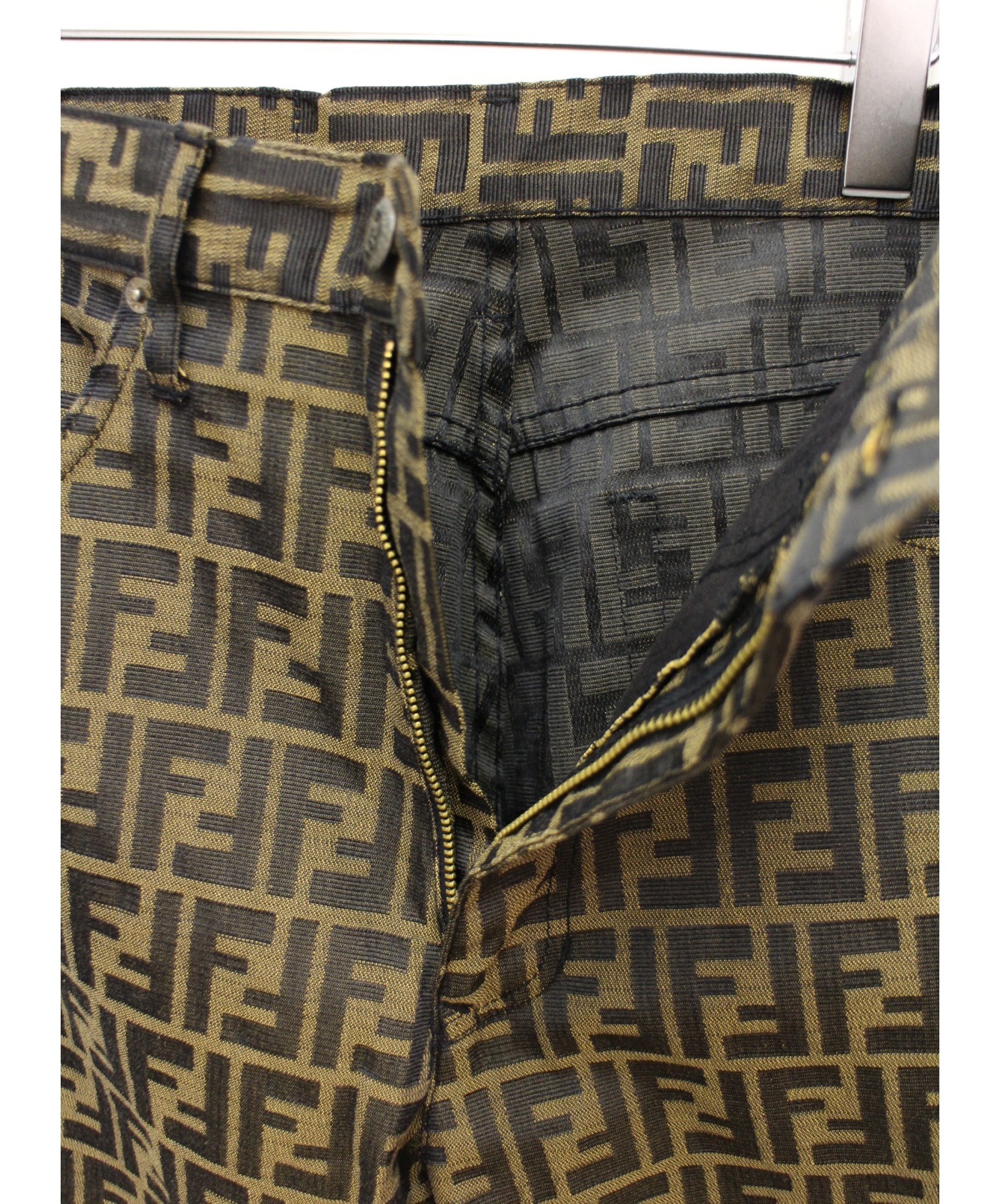 中古・古着通販】FENDI (フェンディ) ズッカ柄パンツ ベージュ サイズ