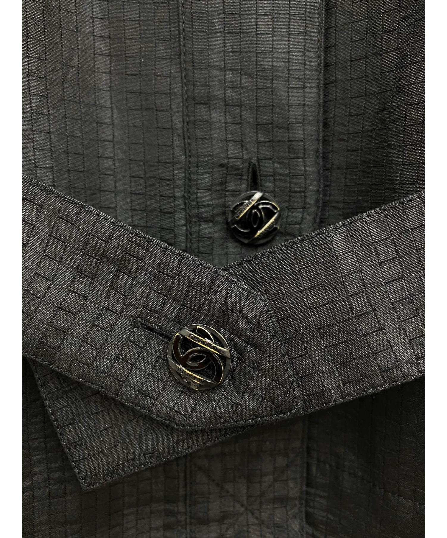 中古・古着通販】CHANEL (シャネル) ノースリーブブラウス ブラック 