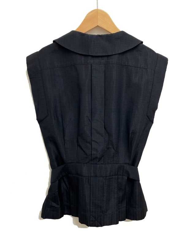 中古・古着通販】CHANEL (シャネル) ノースリーブブラウス ブラック