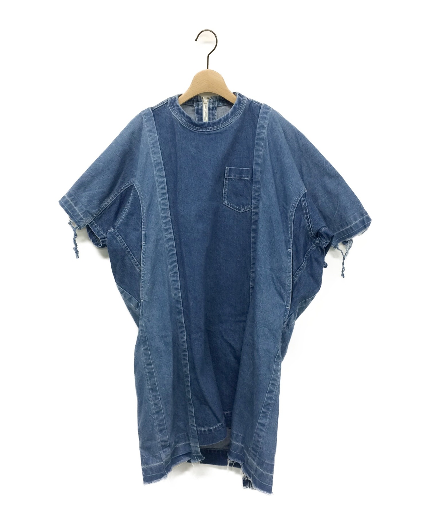中古・古着通販】sacai (サカイ) 再構築デニムワンピース インディゴ 