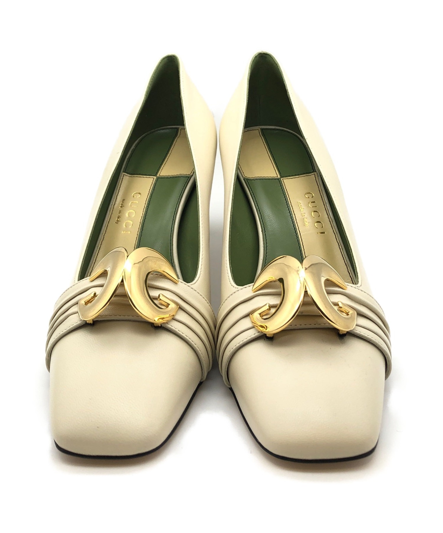 中古・古着通販】GUCCI (グッチ) パンプス アイボリー サイズ:38 