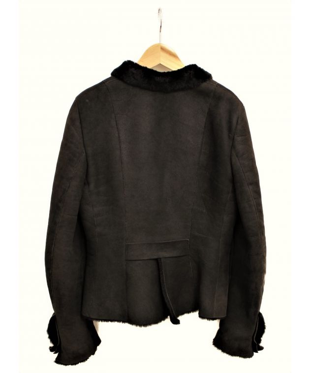 中古・古着通販】GUCCI (グッチ) ムートンジャケット ダークブラウン