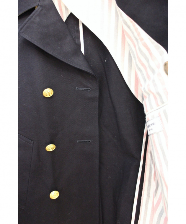 ✨希少✨THOM BROWNE Pコート　サイズ1 ネイビー 中古・古着通販】Thom Browne (トムブラウン) Pコート ネイビー サイズ