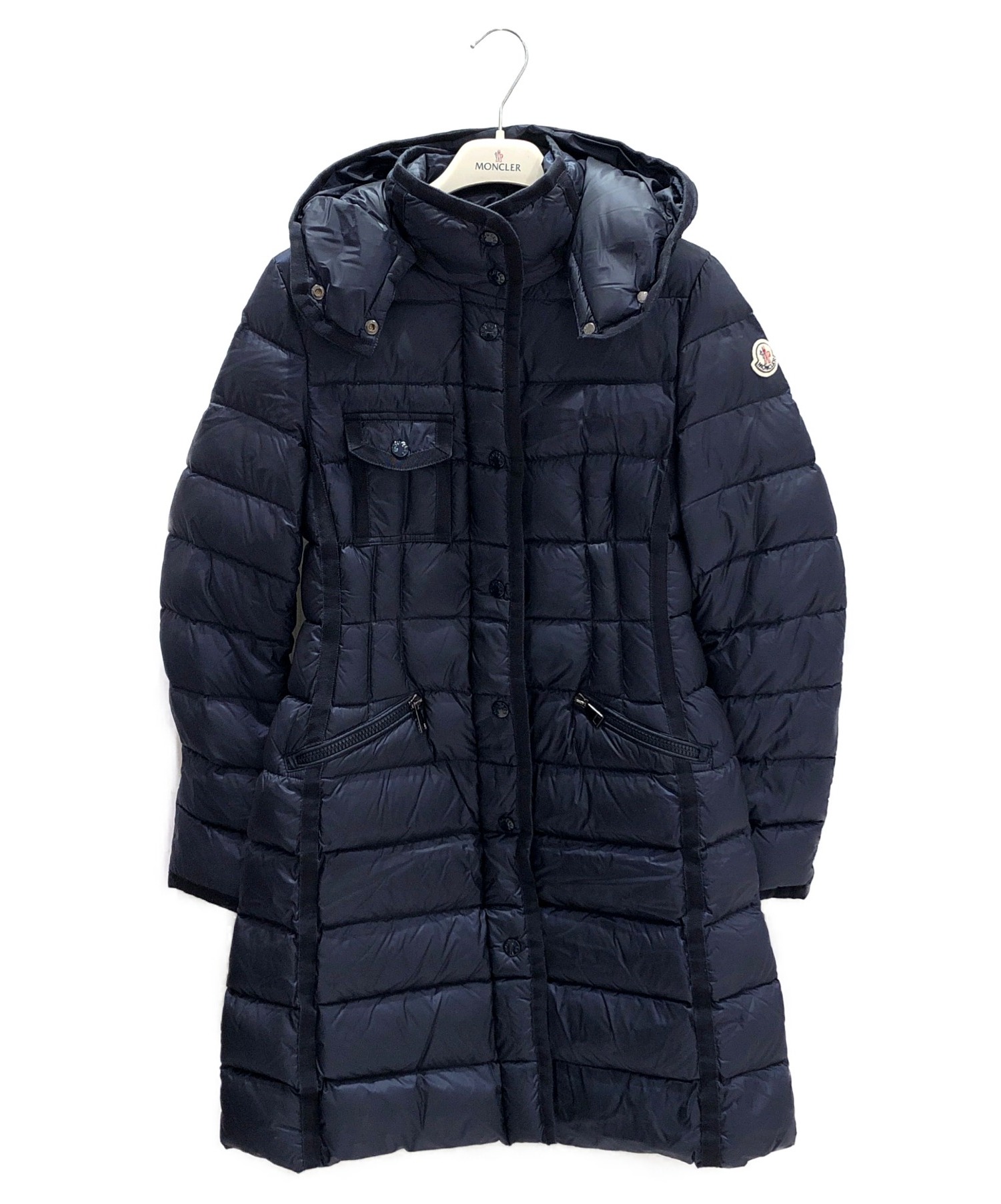 中古・古着通販】MONCLER (モンクレール) ロングダウンコート ネイビー