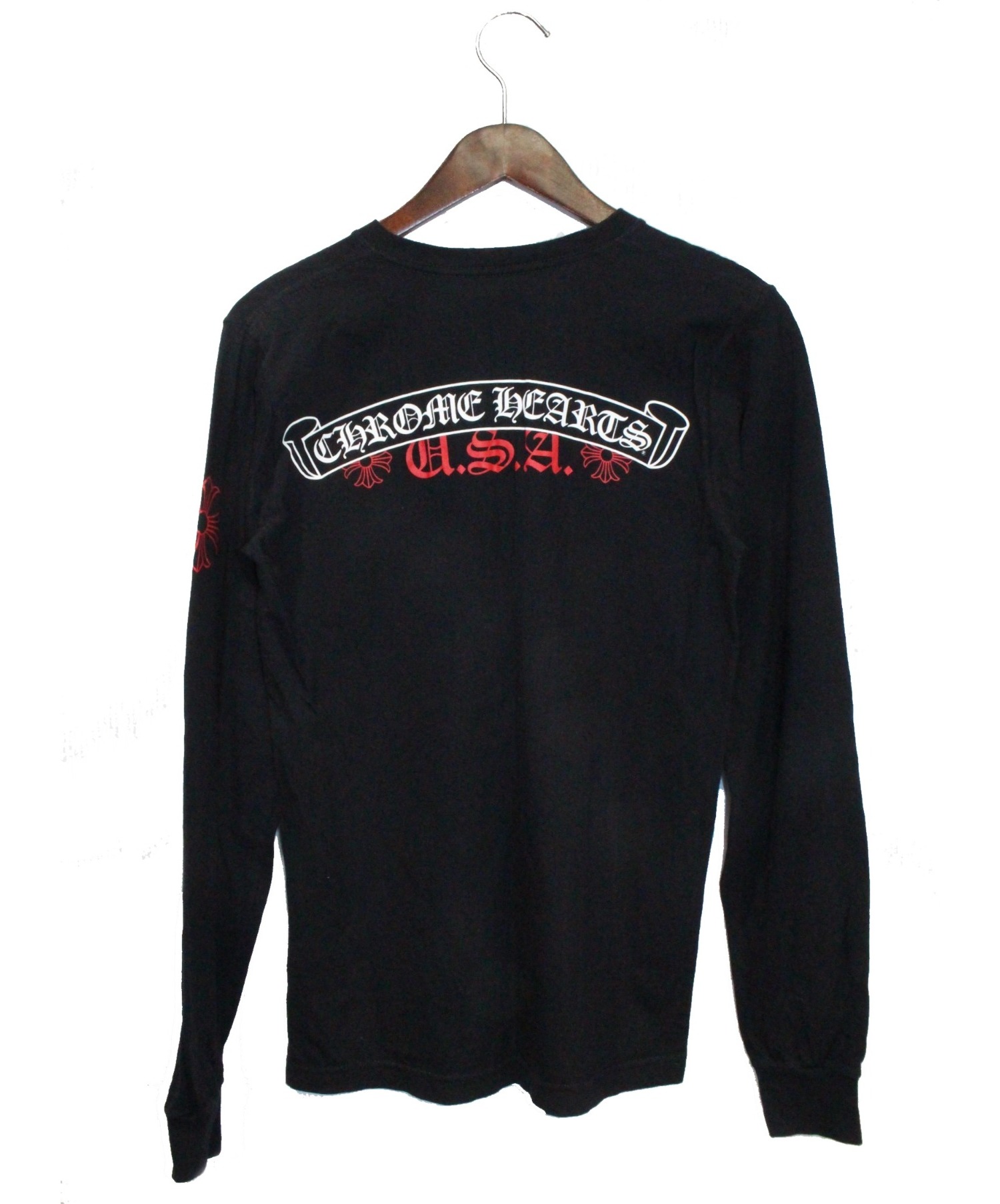 中古・古着通販】CHROME HEARTS (クロムハーツ) 長袖Tシャツ ブラック 