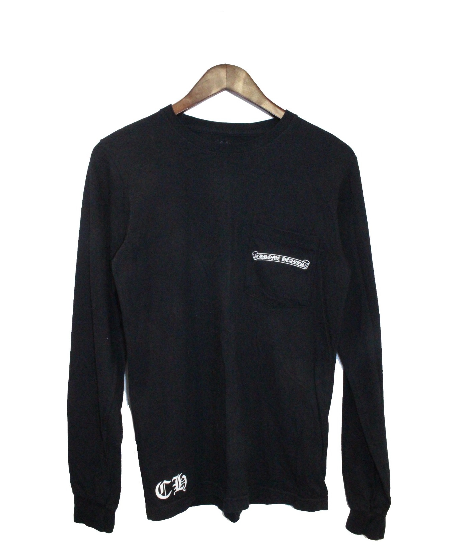 中古・古着通販】CHROME HEARTS (クロムハーツ) 長袖Tシャツ ブラック 