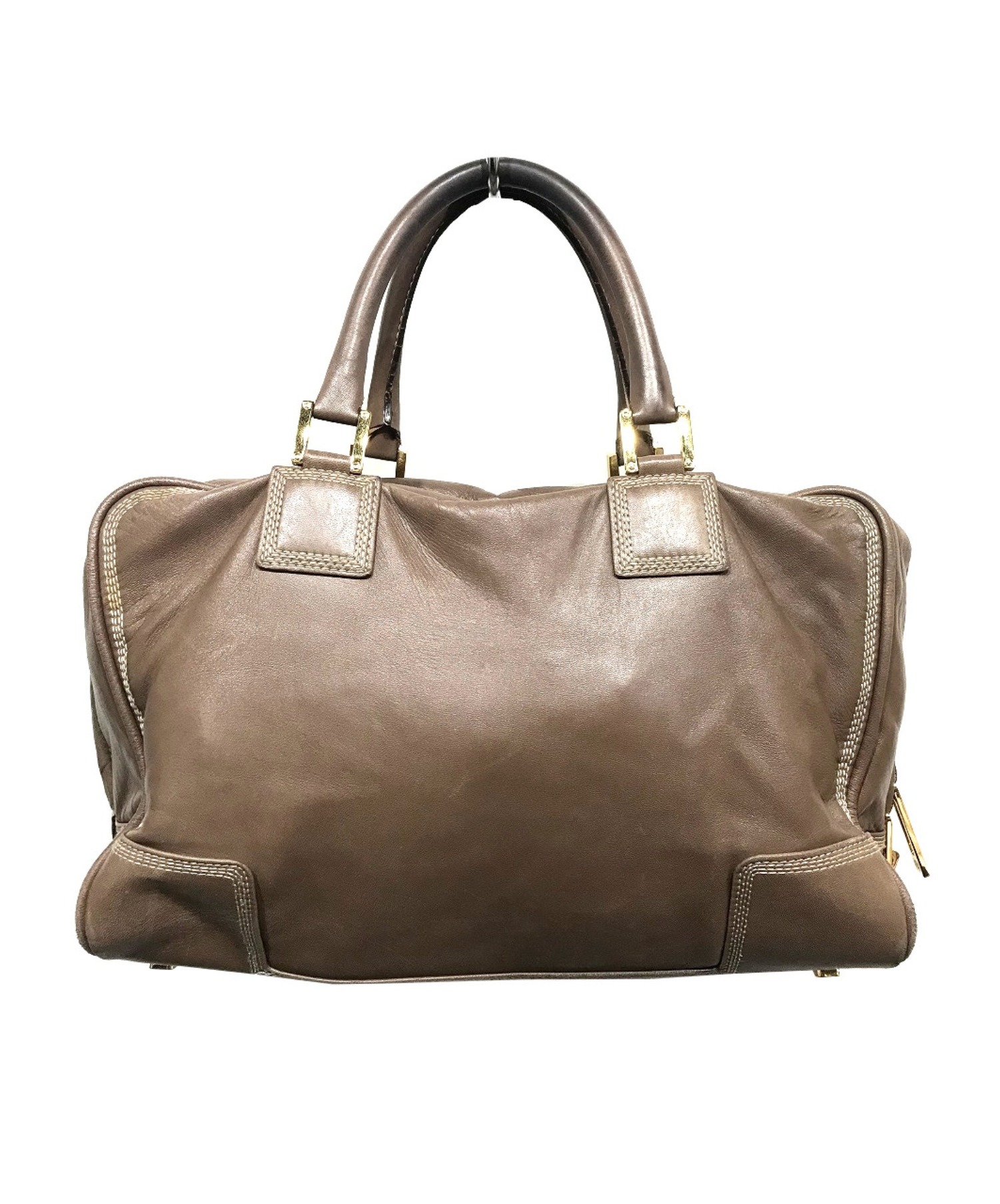 中古・古着通販】LOEWE (ロエベ) ハンドバッグ ブラウン アマソナ36 