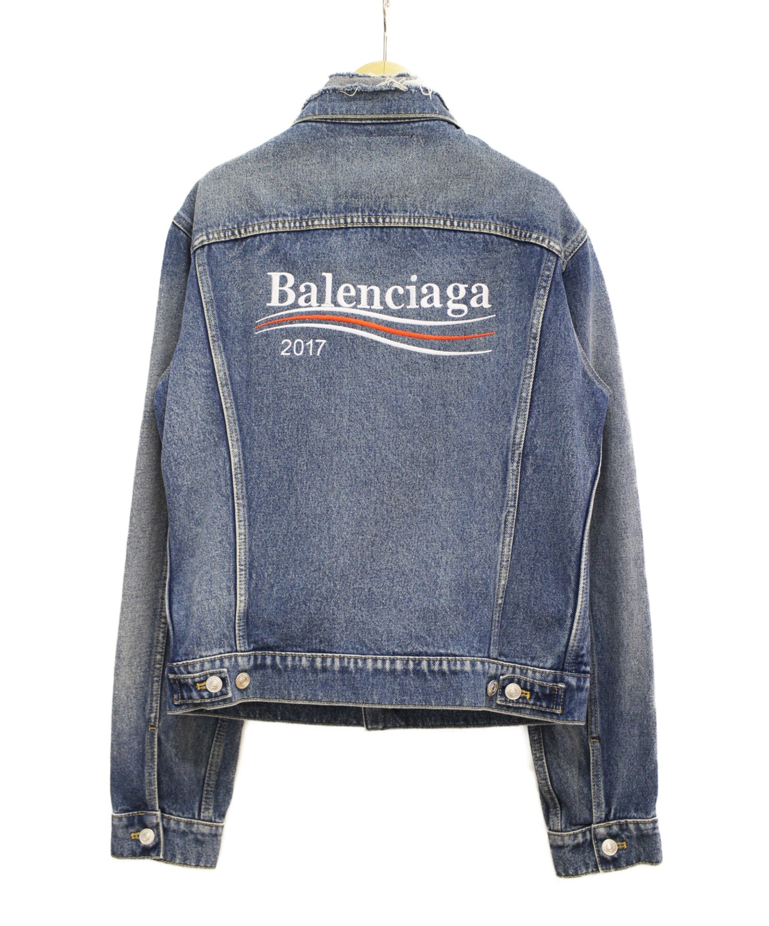 バレンシアガ　デニムジャケット　サイズ46 中古・古着通販】BALENCIAGA (バレンシアガ) キャンペーンロゴデニム