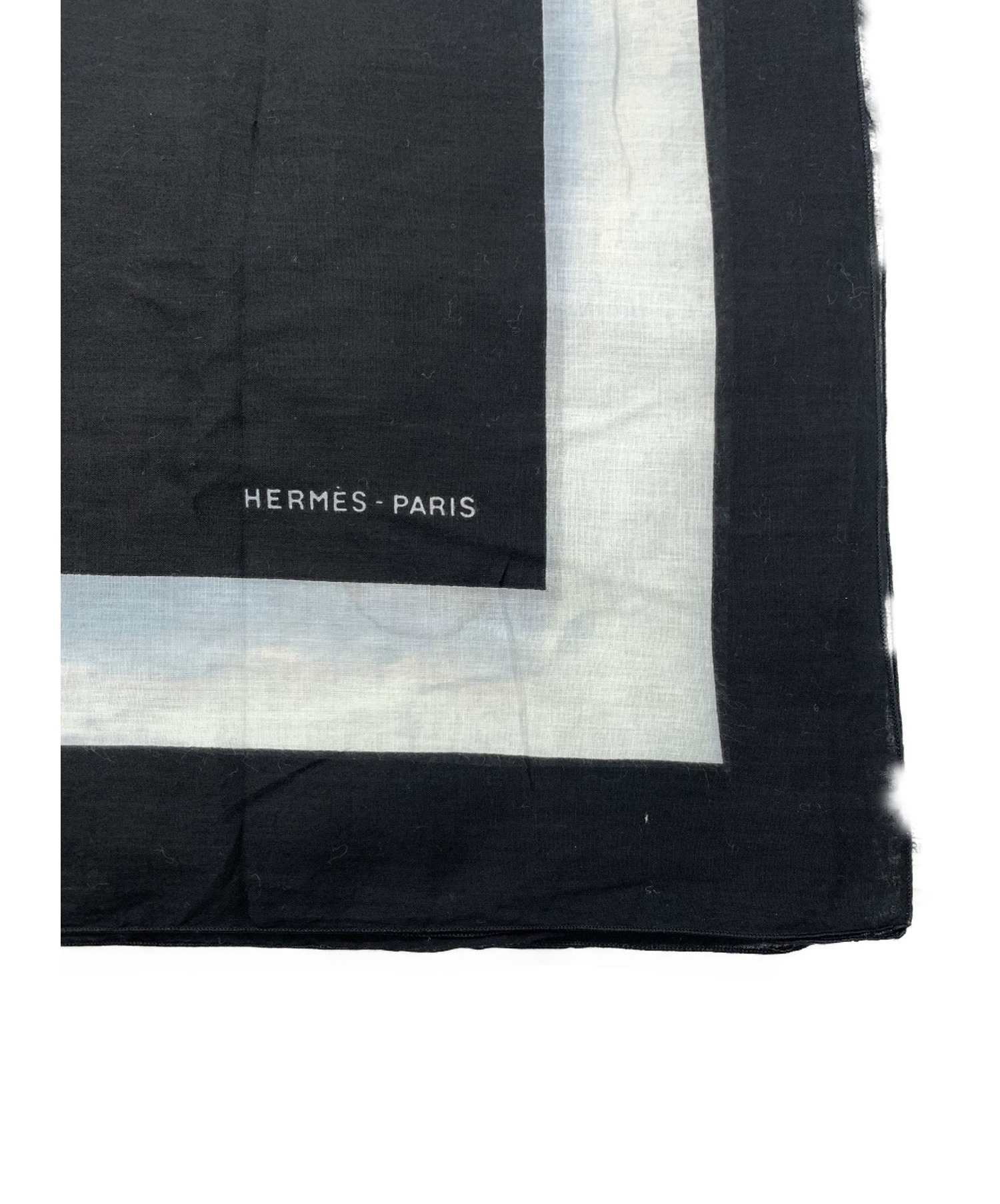 中古・古着通販】HERMES (エルメス) コットンストール ブラック サイズ