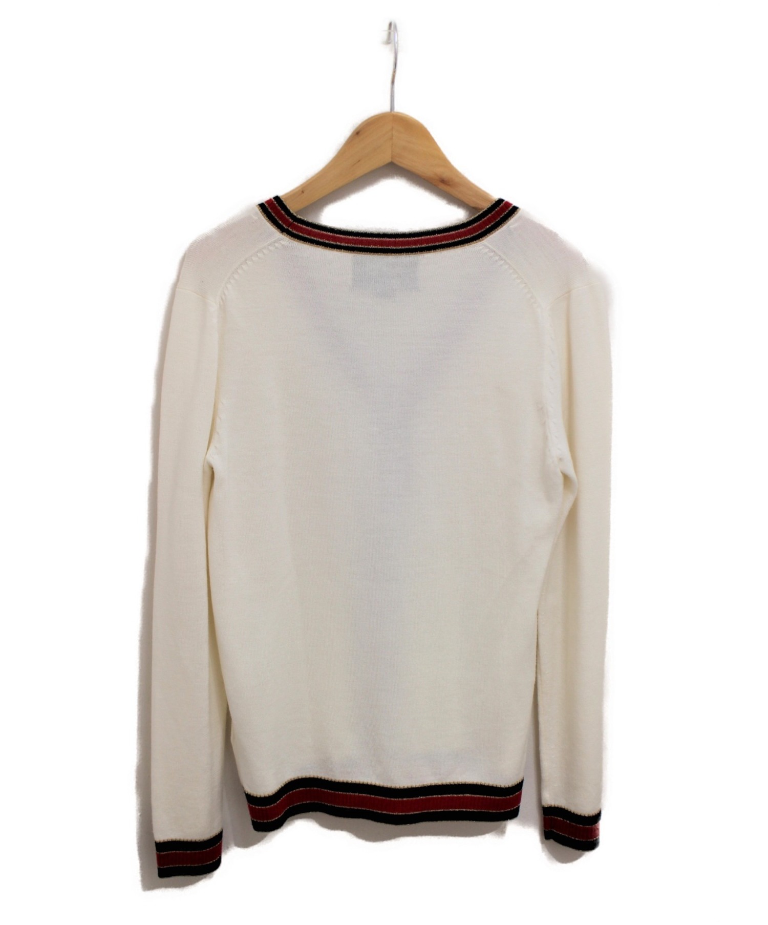 中古・古着通販】GUCCI (グッチ) ニットカーディガン オフホワイト