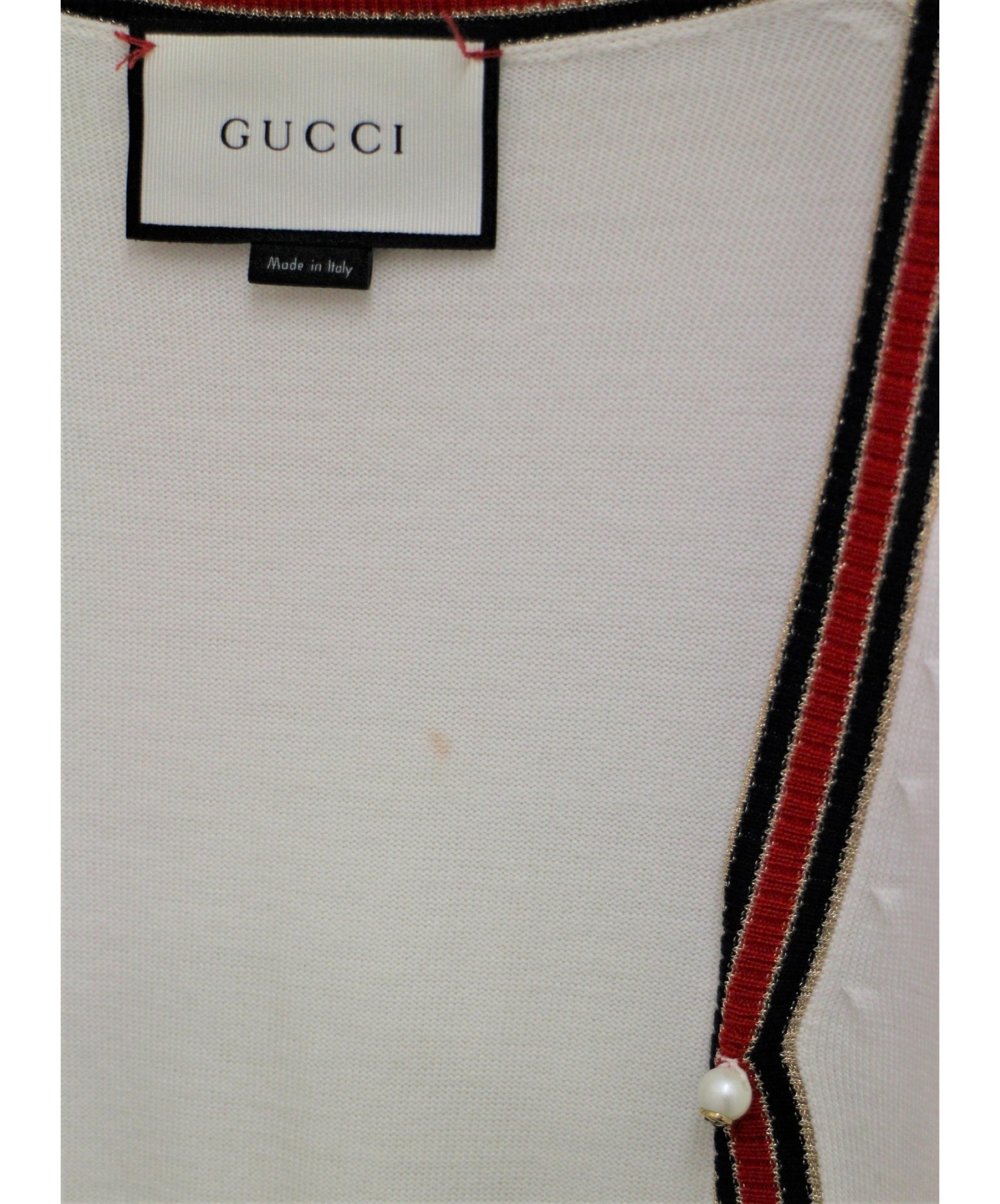中古・古着通販】GUCCI (グッチ) ニットカーディガン オフホワイト