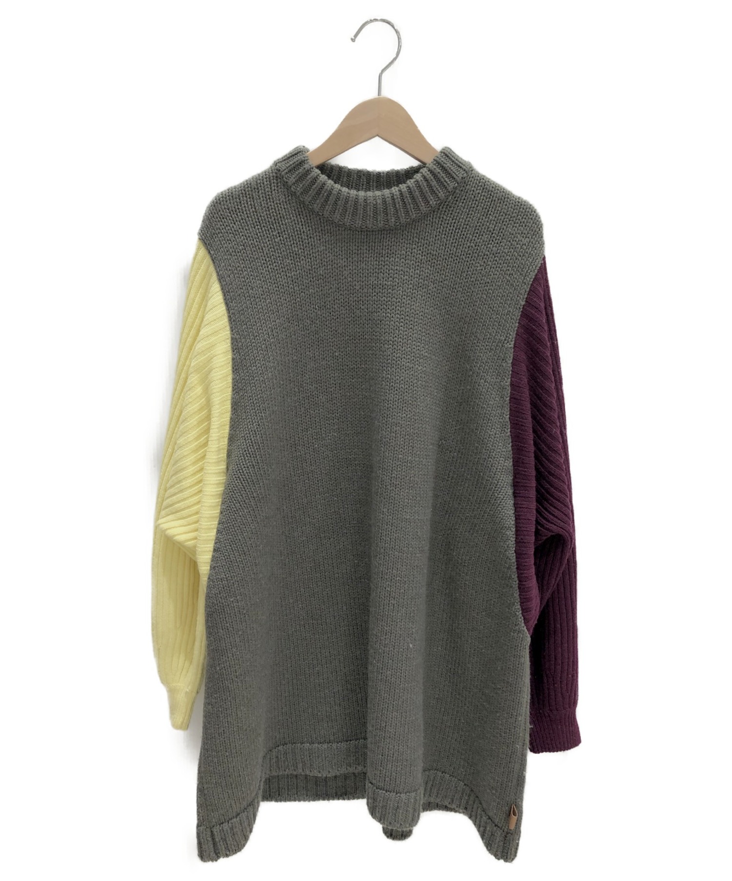 中古・古着通販】LOEWE (ロエベ) オーバーサイズカラーブロックニット 