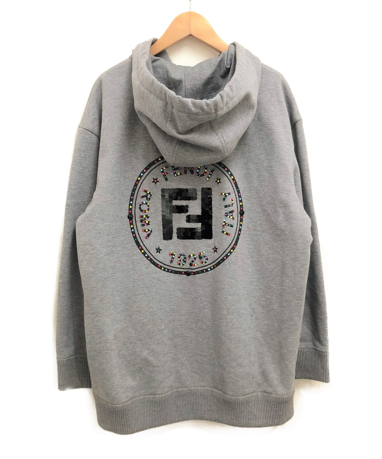 中古・古着通販】FENDI (フェンディ) スウェットジップパーカー グレー 
