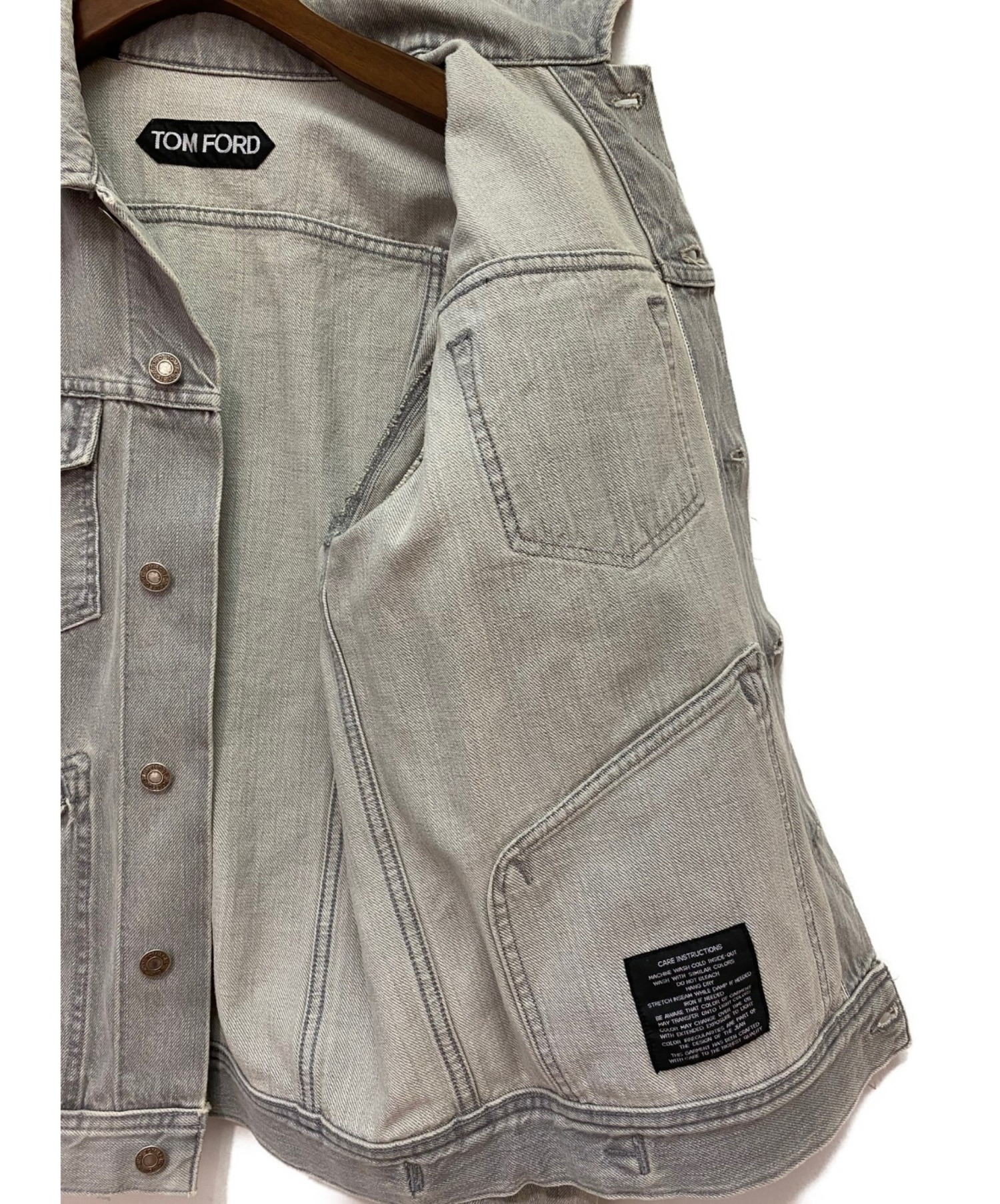 中古・古着通販】TOM FORD (トムフォード) デニムジャケット グレー