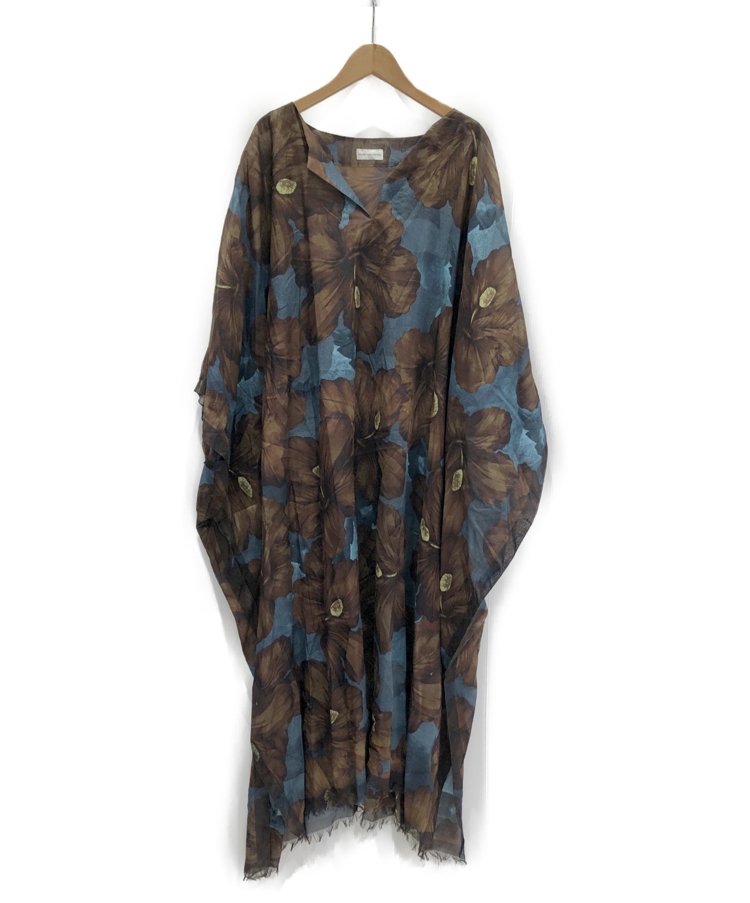 【美品】ドリス ヴァンノッテン フラワープリント ロングワンピース ストレッチ 中古・古着通販】DRIES VAN NOTEN (ドリスヴァンノッテン) CARLAND/花