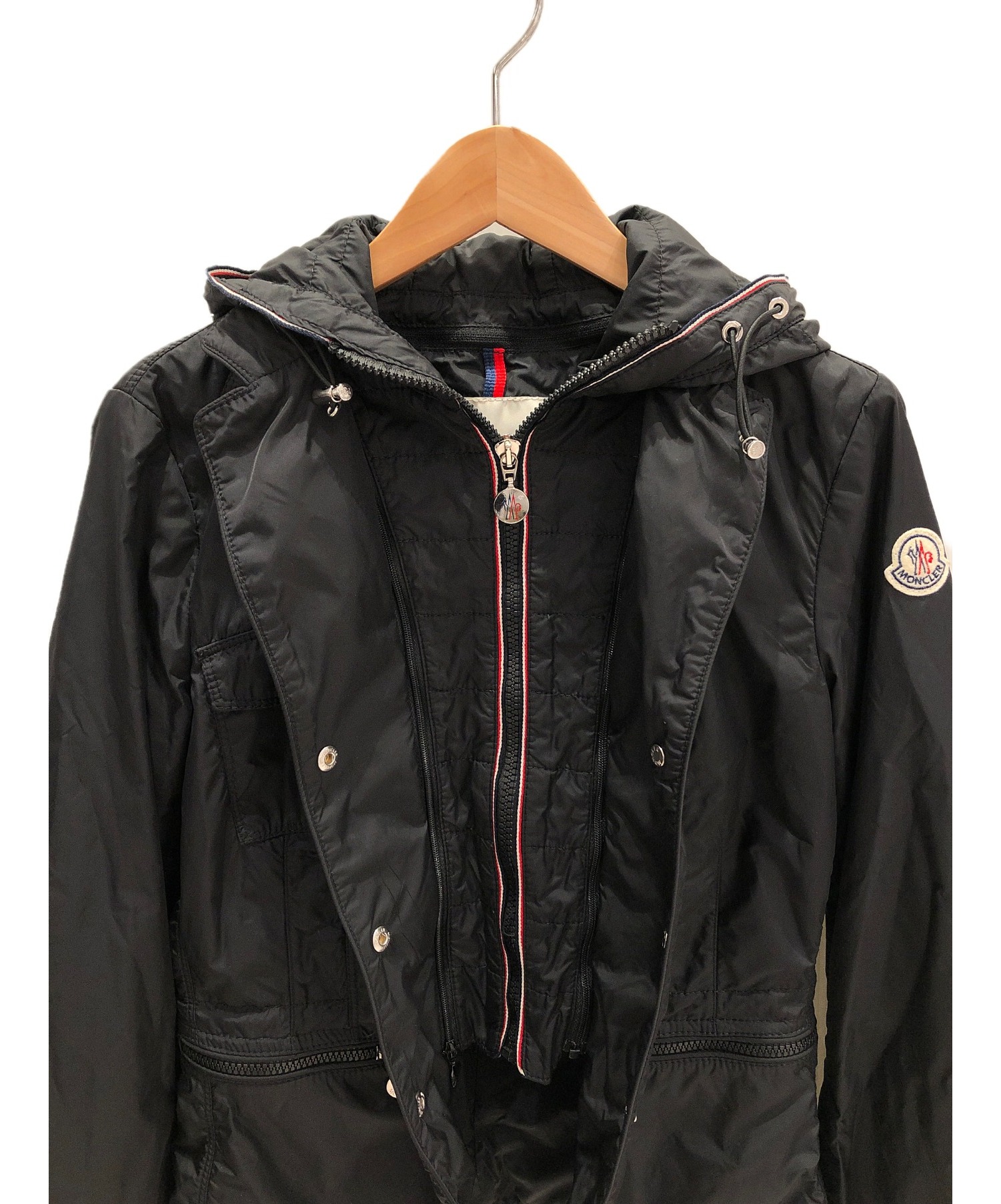 〈クリーニング済み〉モンクレール PLADIC（プラディック）ナイロンジャケット 中古・古着通販】MONCLER (モンクレール) ナイロンジャケット ブラック