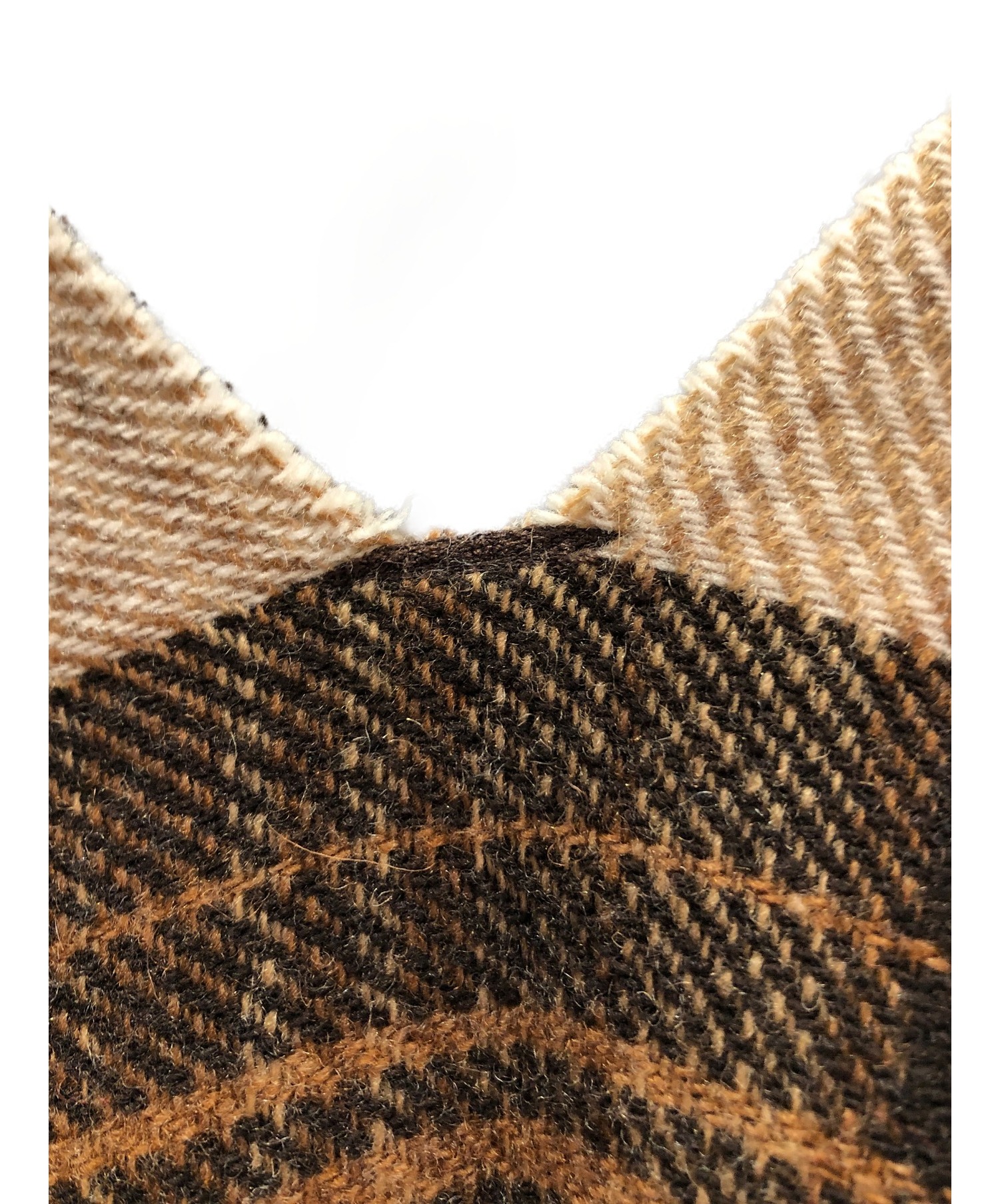 中古・古着通販】GUCCI (グッチ) リバーシブルポンチョ ブラウン