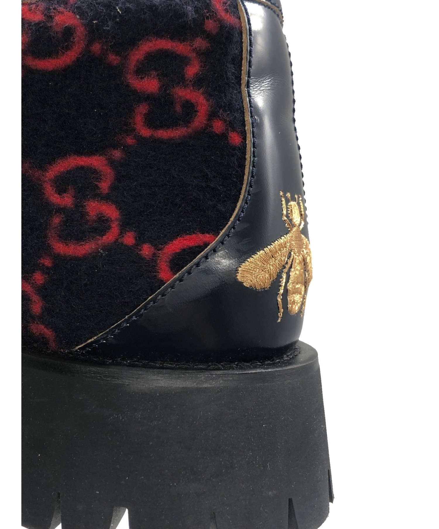 中古・古着通販】GUCCI (グッチ) GGフェルトタンクソールチャッカ