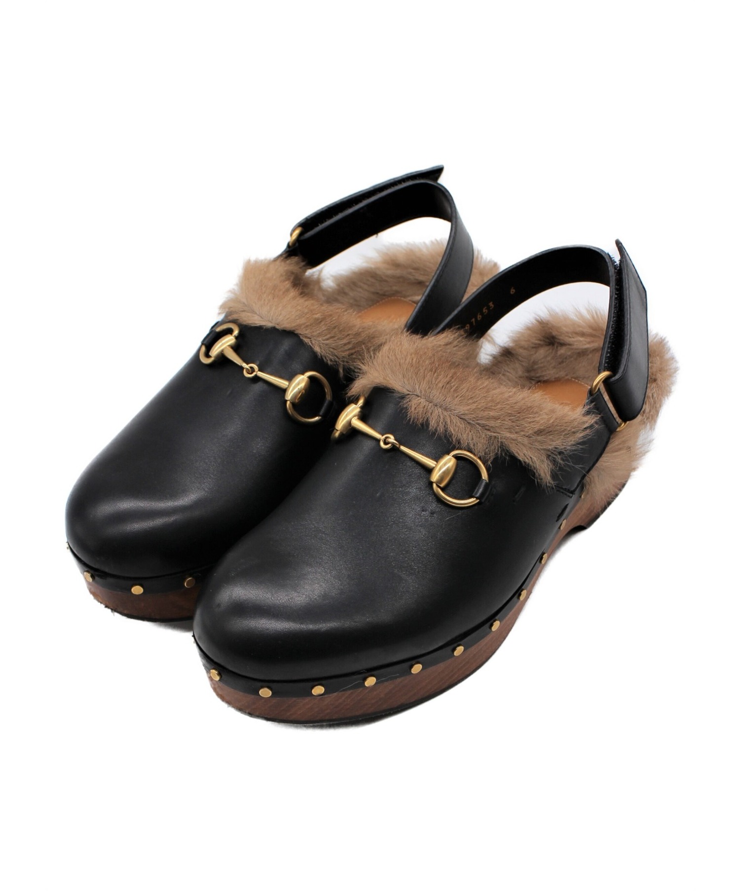 中古・古着通販】GUCCI (グッチ) サボサンダル ブラック サイズ:6