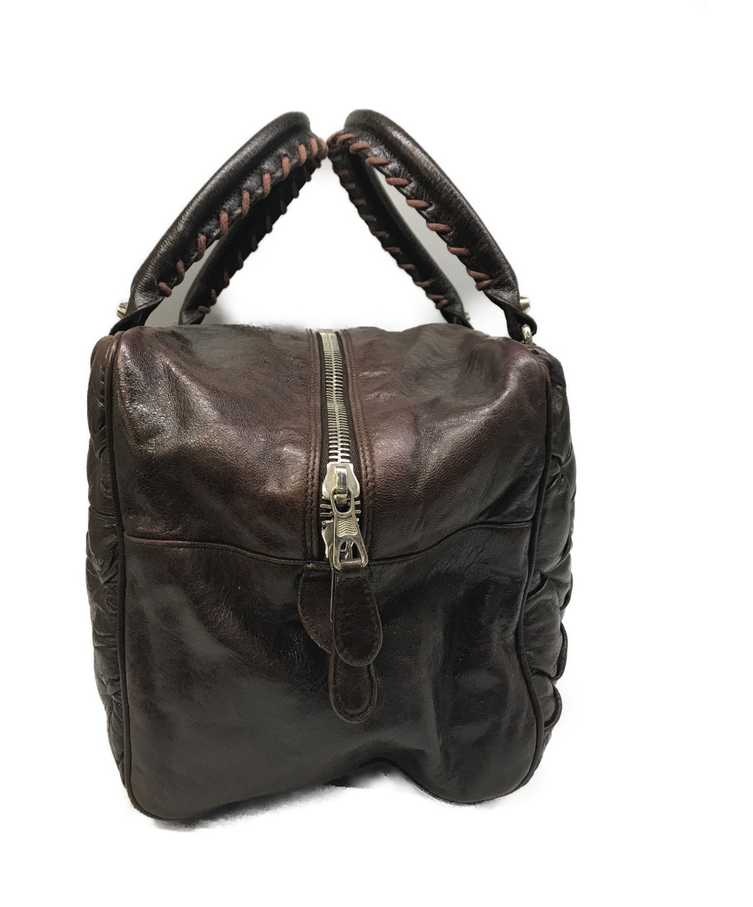 中古・古着通販】BALENCIAGA (バレンシアガ) ボストンバッグ ブラウン 