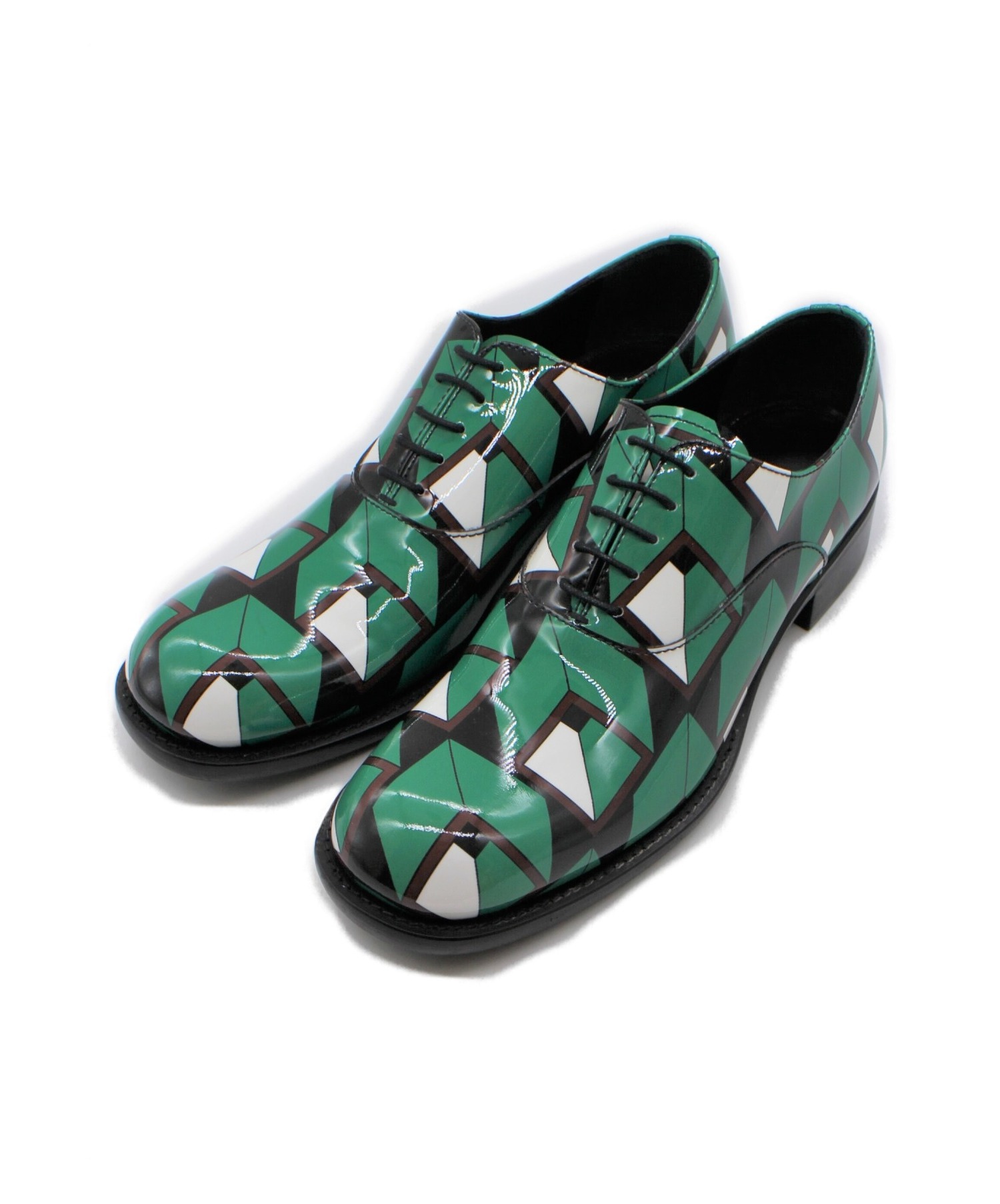 中古・古着通販】PRADA (プラダ) レースアップシューズ グリーン