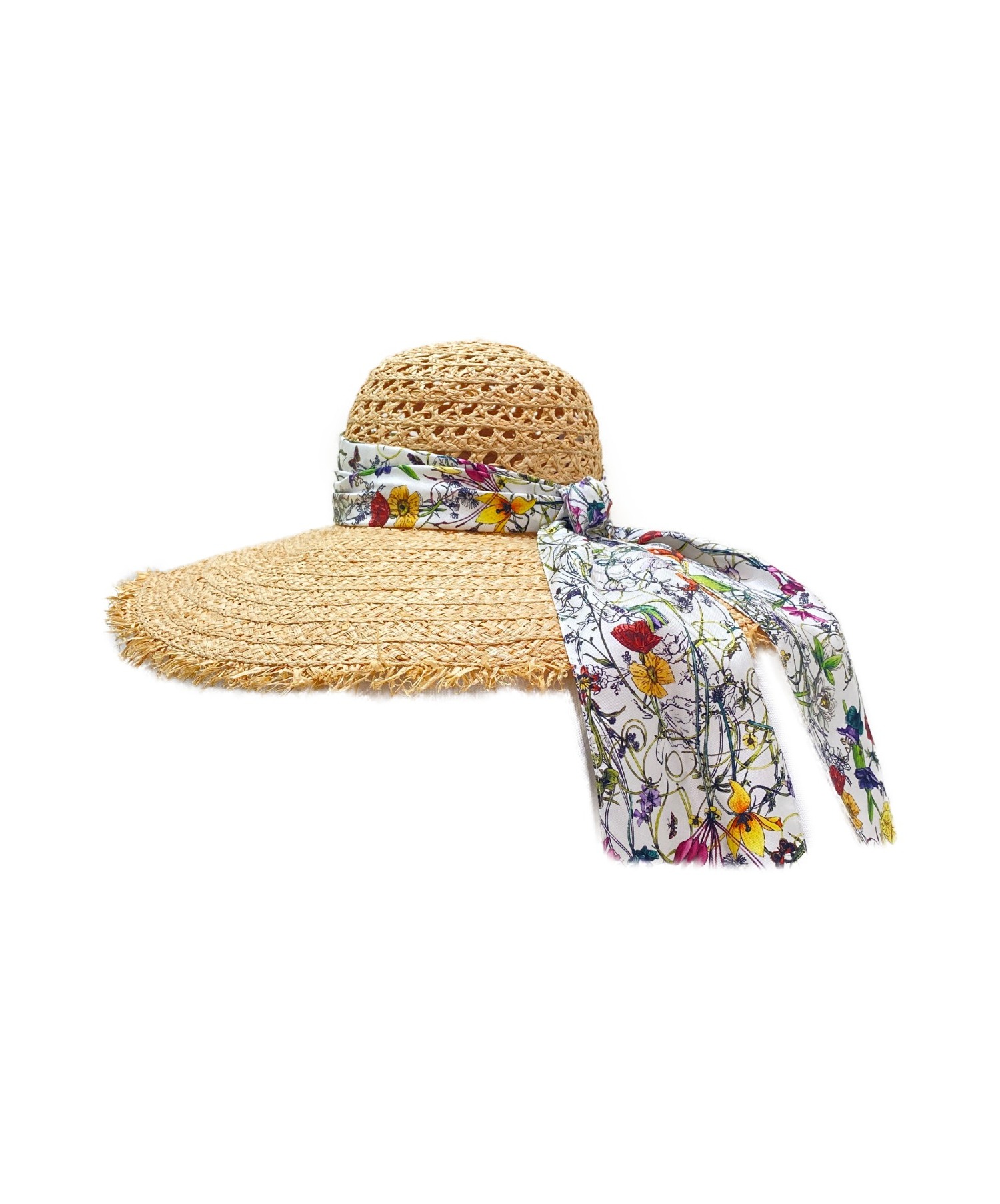 GUCCI グッチ　ラフィア　ハット　553574 グッチ ハット メンズ ダブルG付き GGキャンバス バケットハット