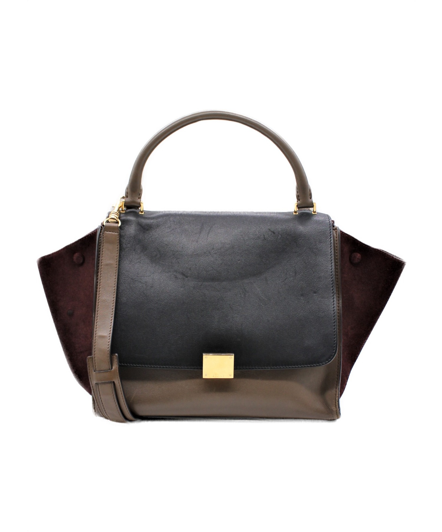 セリーヌ CELINE ハンドバッグ ミディアム トラペーズ カーキ