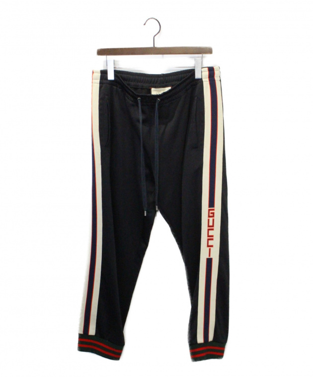 中古・古着通販】GUCCI (グッチ) テクニカルジャージーパンツ ブラック